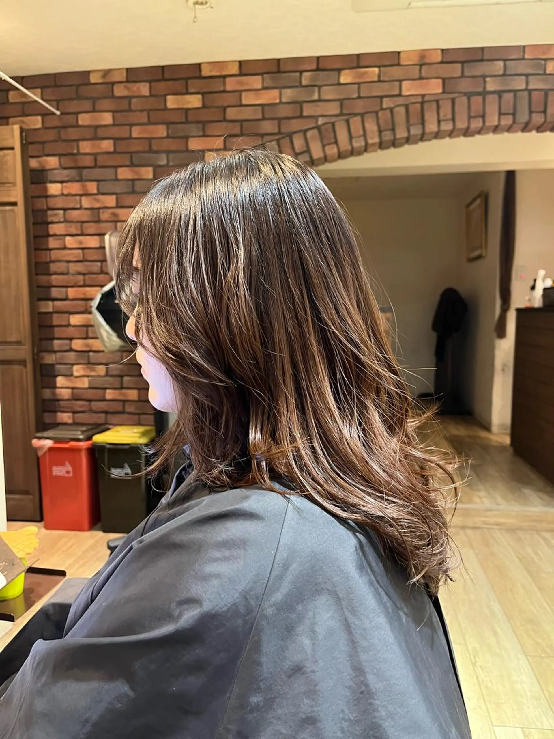 セミロング カラー ブリーチ ブリーチなしカラー 縮毛矯正 ヘアカラー 中園康 /カラー/ブリーチのヘアスタイル