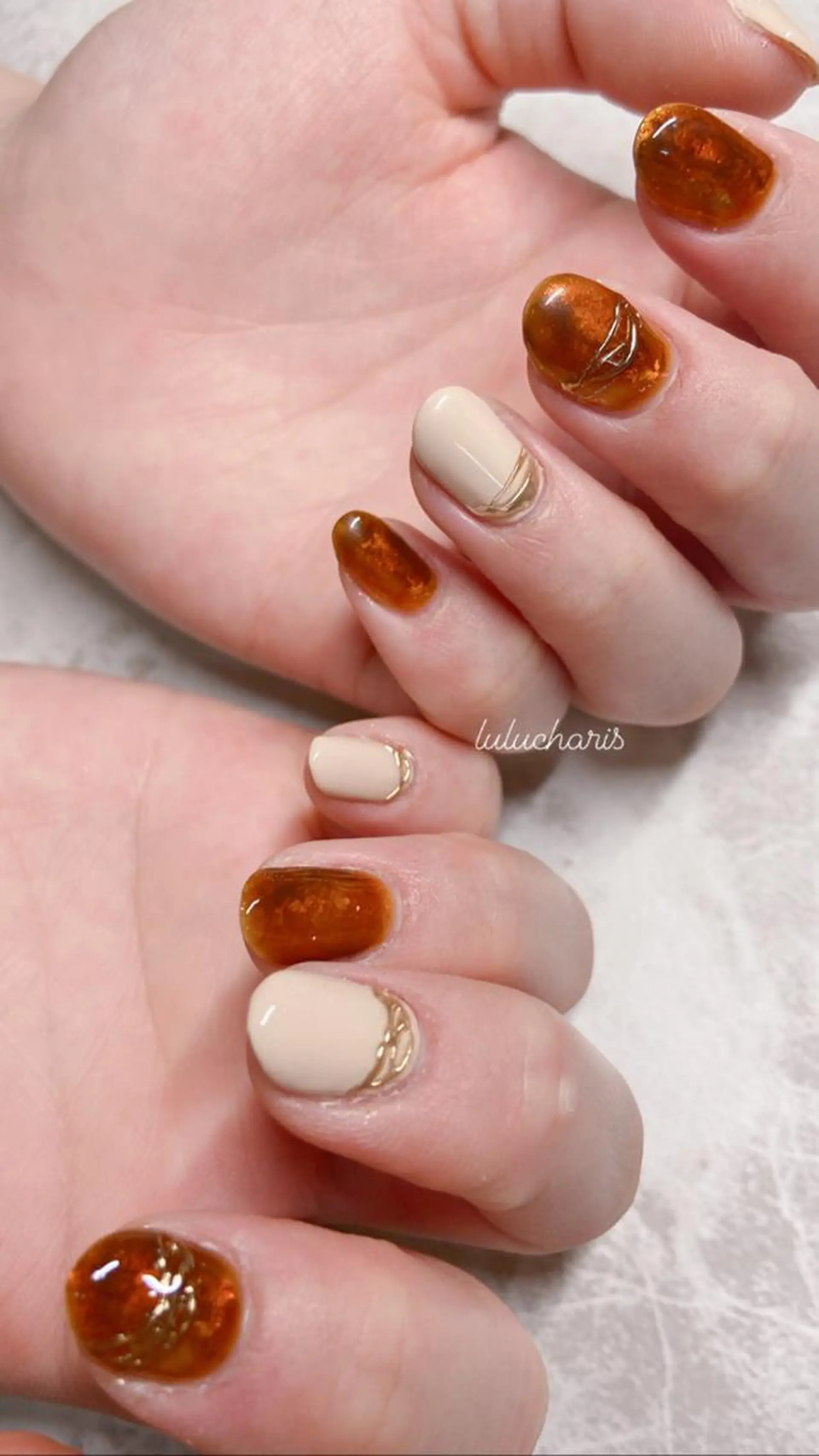 ネイル べっ甲ネイル Lulu charisu所属・lulucharis nailのネイルデザイン