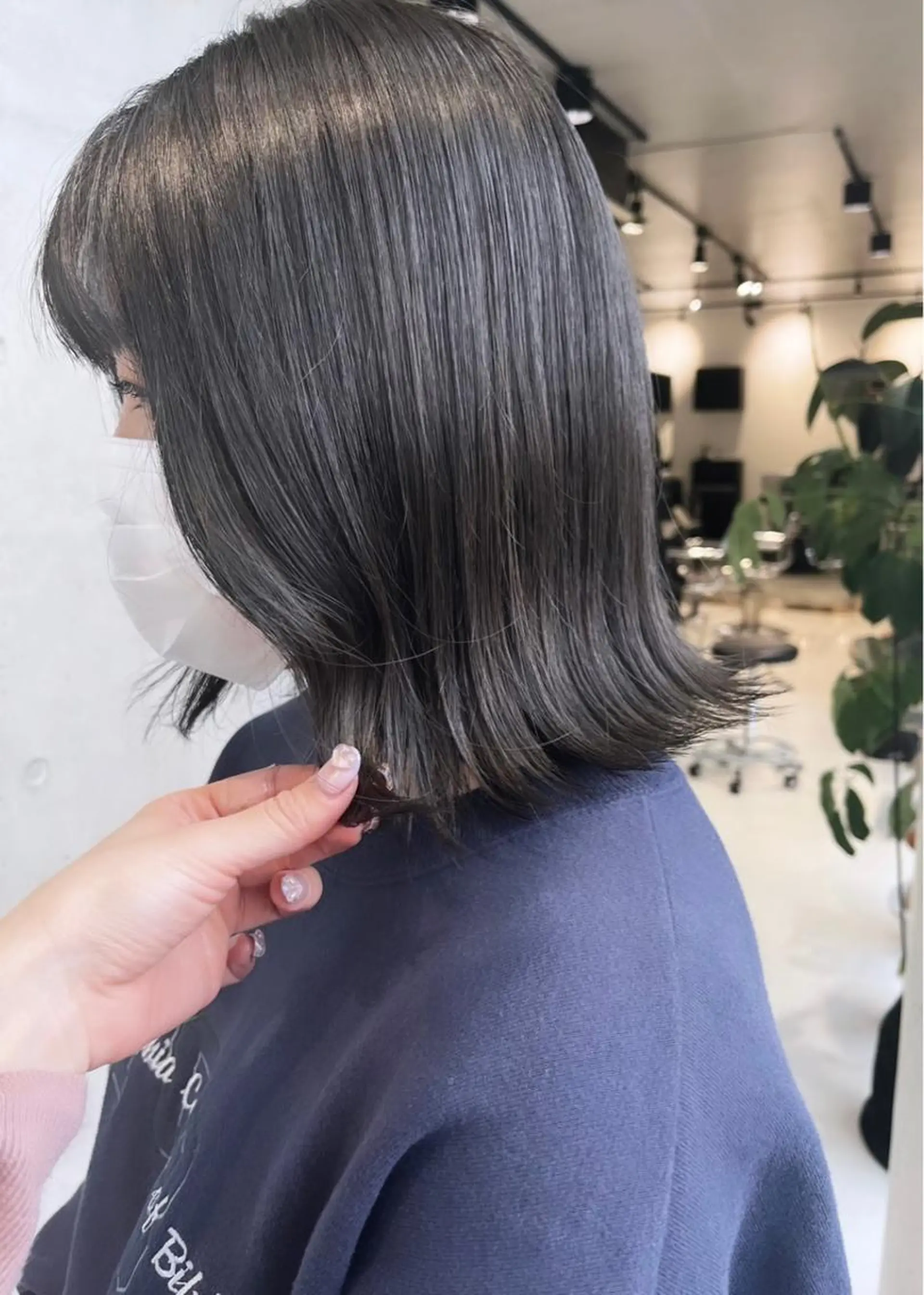 ミディアム カラー ヘアカラー トリートメント 透明感/オリーブ/ グレージュ/YUKAのヘアスタイル