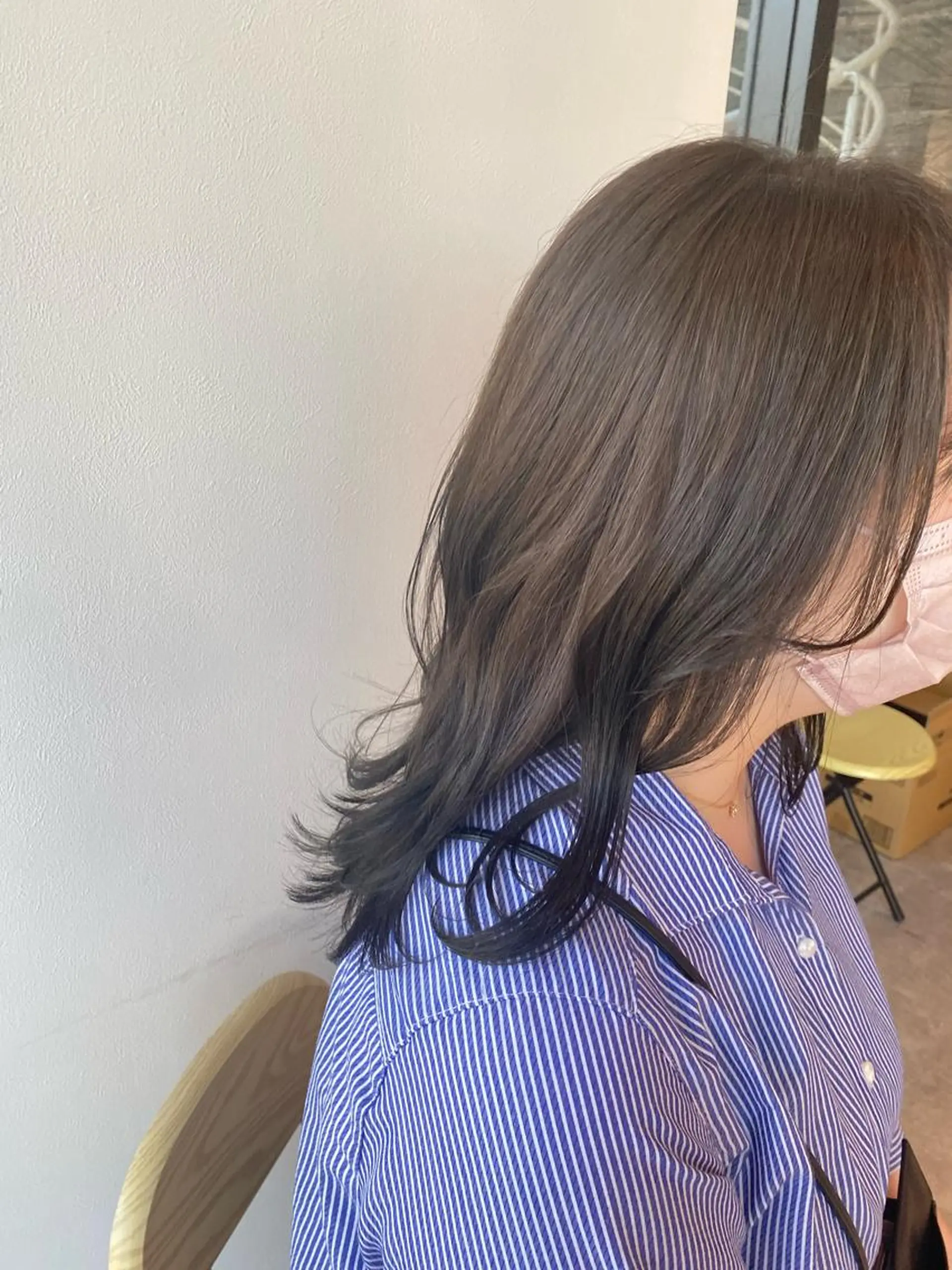 セミロング カラー ベージュカラー オリーブベージュ 髪質改善 トリートメント オスズ 🎀´-のヘアスタイル