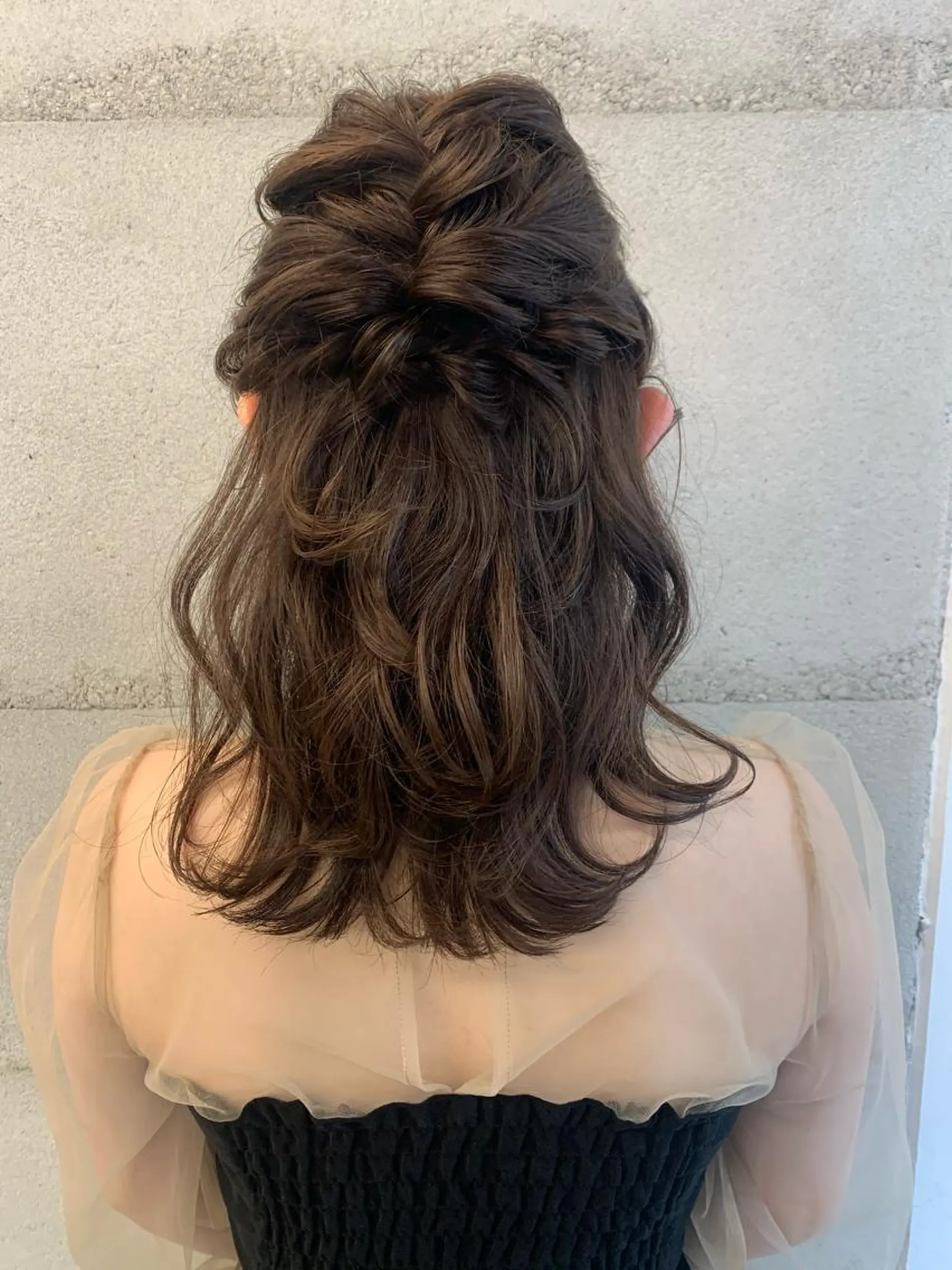 ミディアム カラー 透明感/オリーブ/ グレージュ/YUKAのヘアスタイル