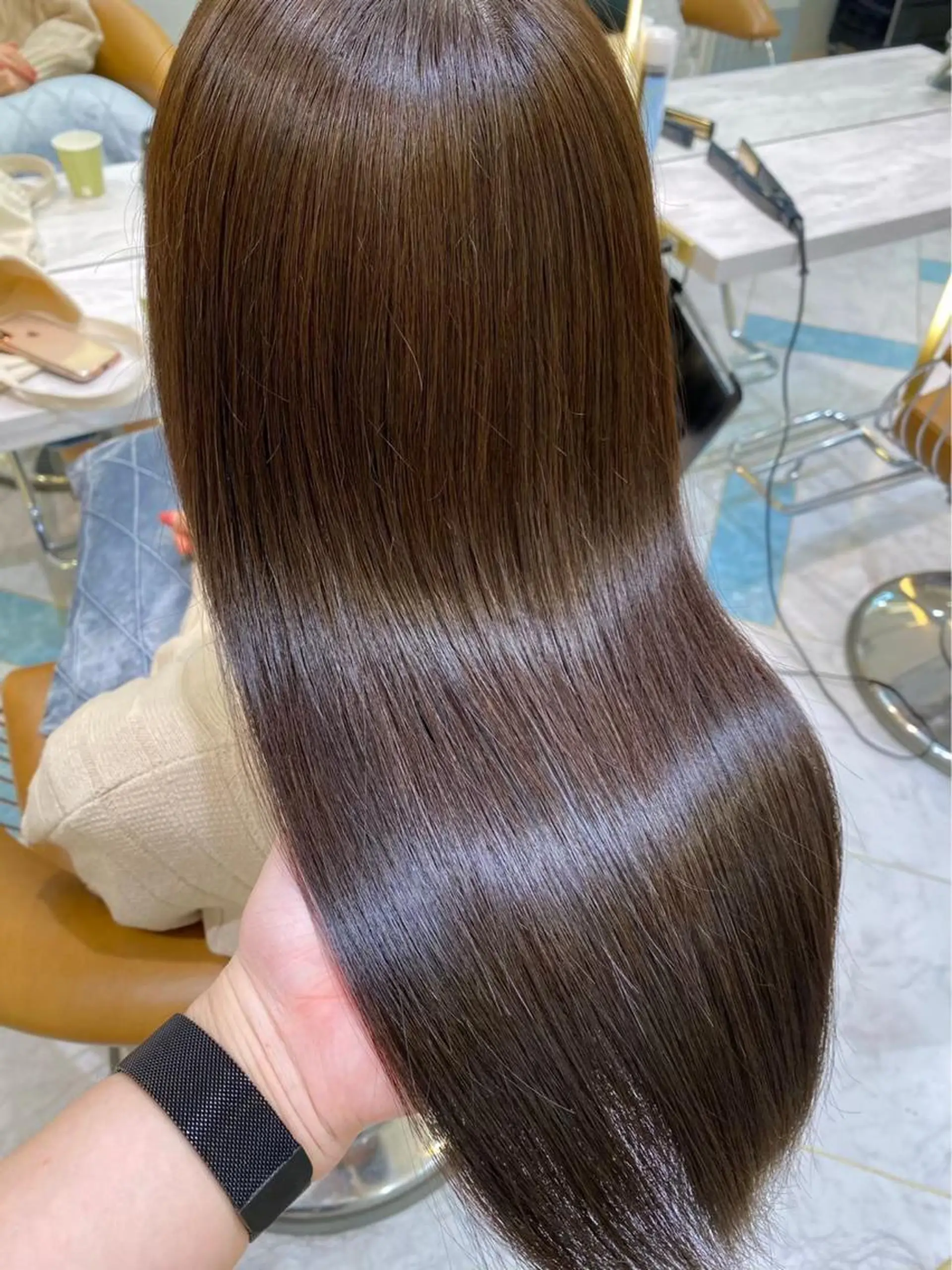 ロング 縮毛矯正 カット 縮毛矯正 トリートメント マンツーマン施術 山口つよしのヘアスタイル