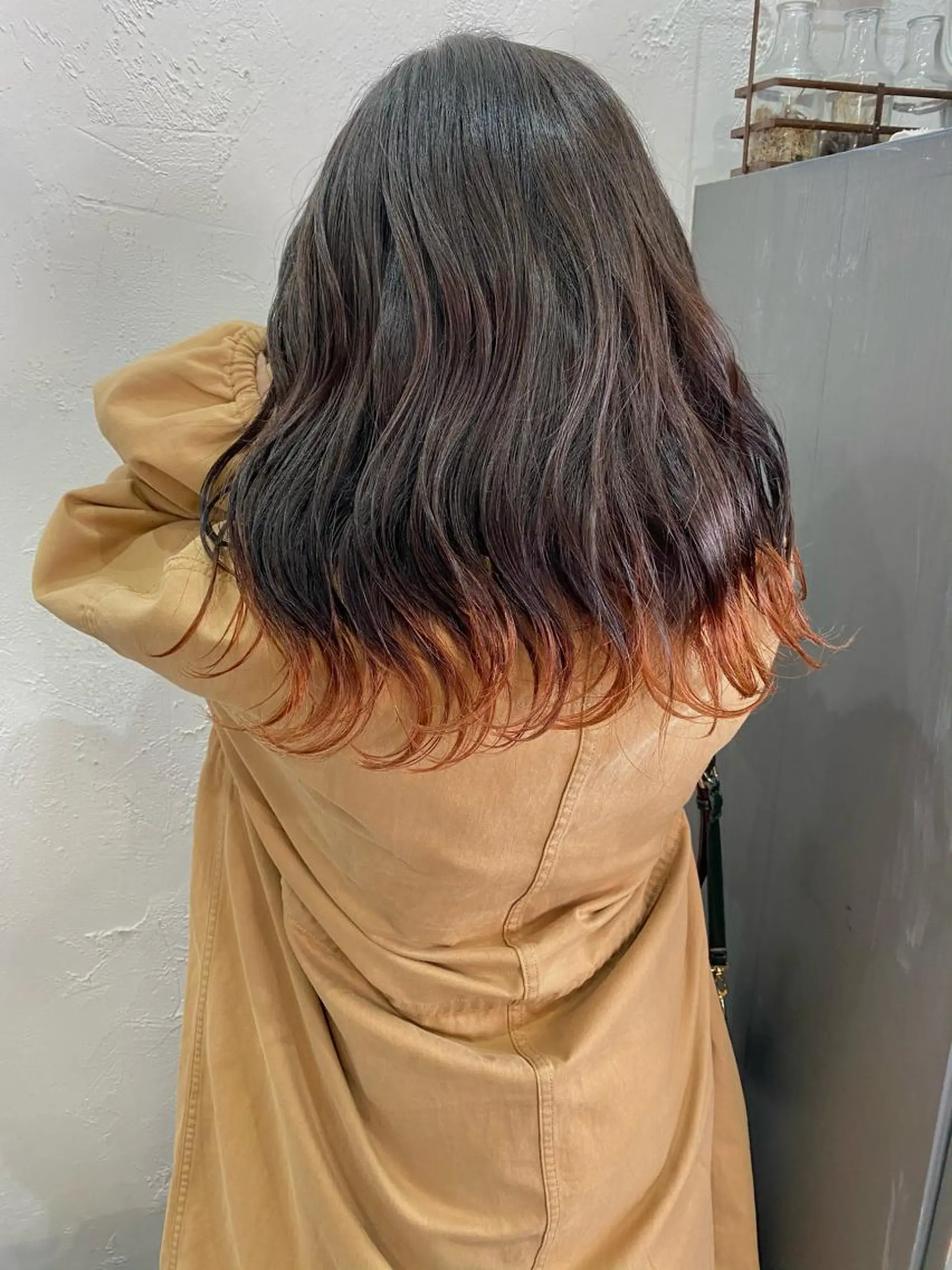 セミロング カラー ヘアアレンジ マツエク・マツパ hair  space Atoz所属・東 寛道のヘアスタイル