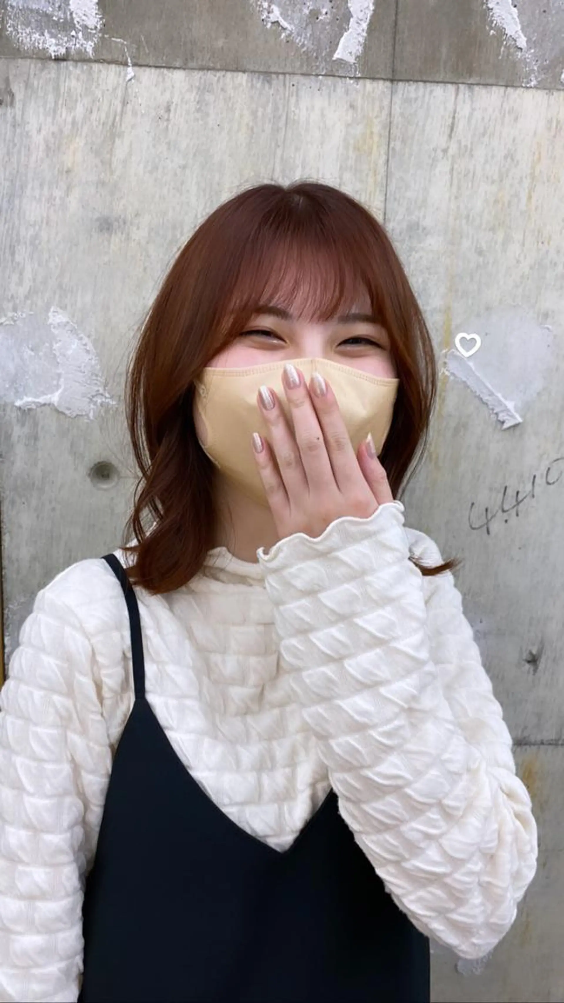 ミディアム カラー ブラウンカラー オレンジ オレンジブラウン KVELL ユナのヘアスタイル