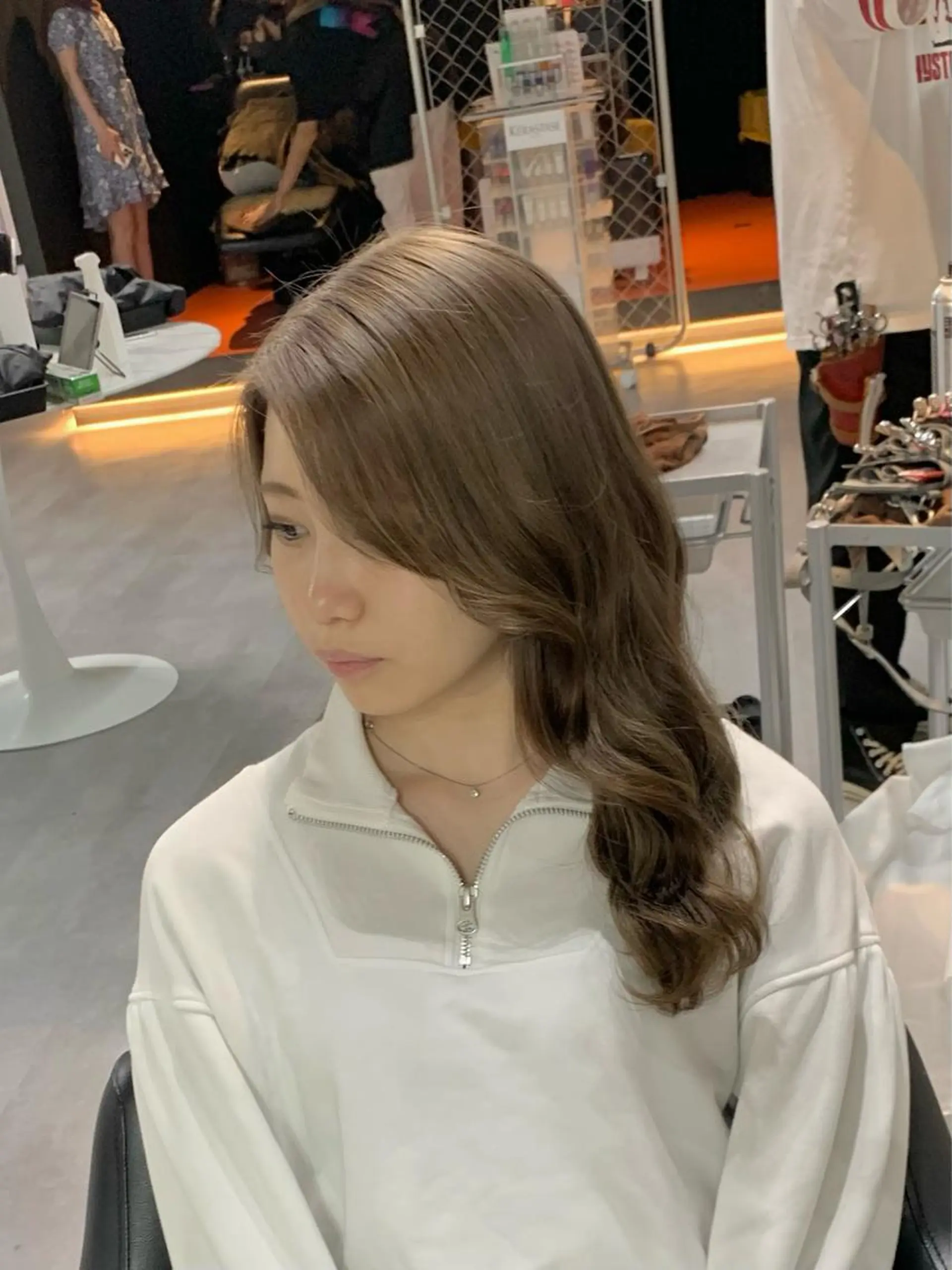 カラー グレージュ ヘアカラー トリートメント B E C H I C O〔べち子〕のヘアスタイル