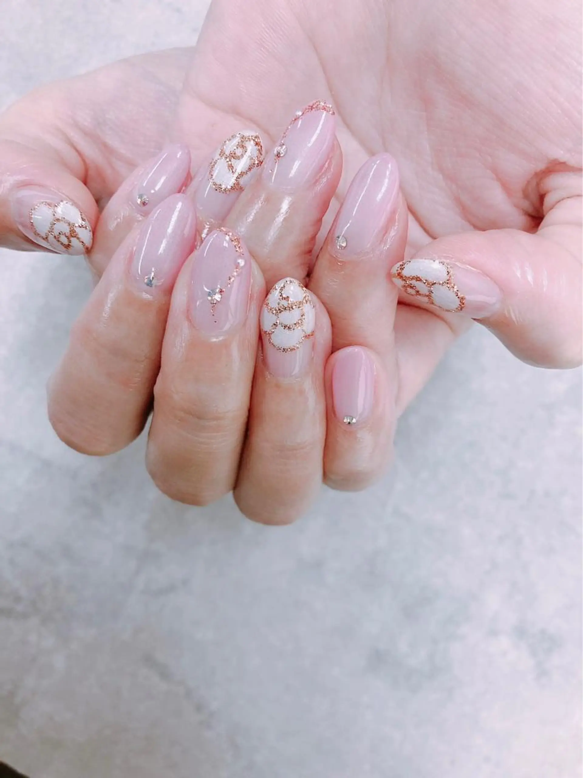 ネイル ピンク ハンドネイル ハンドケア FASTNAIL PLUS 新宿店のネイルデザイン