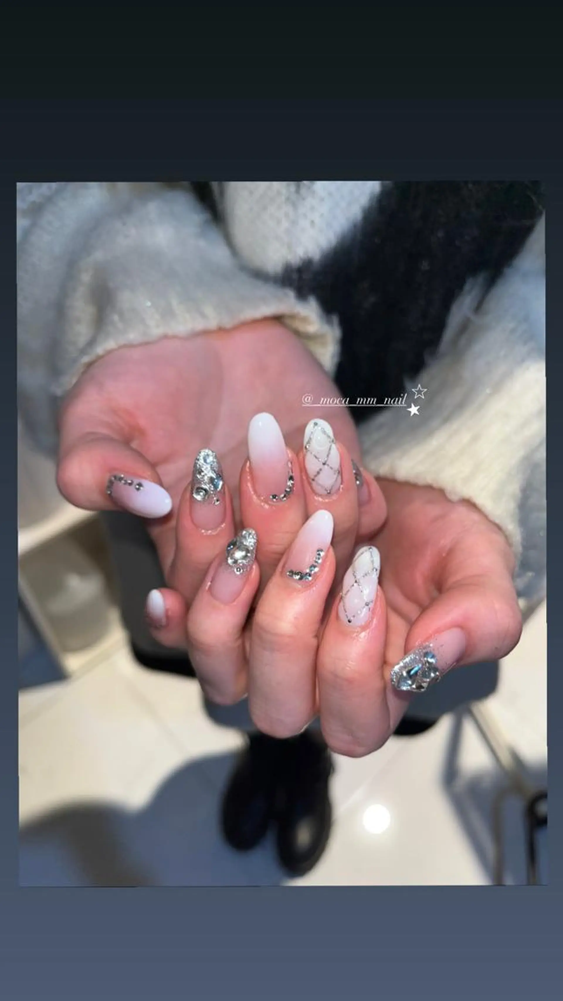 ネイル ハンドネイル フットネイル moca心斎橋所属・˚✧⁺⭐︎༚moca miyuu⁎⁺˳✧༚のネイルデザイン