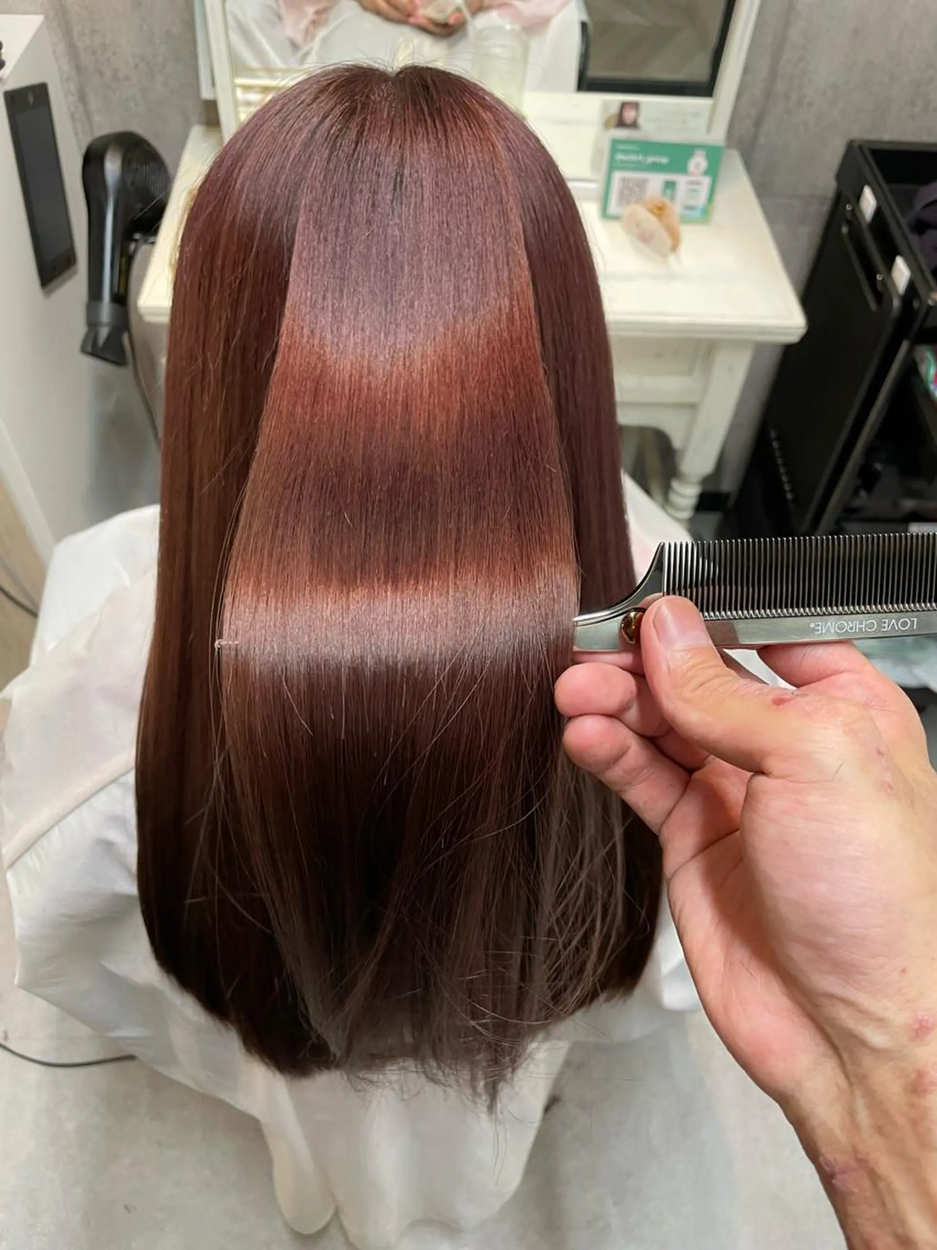 ロング カット ヘアカラー 縮毛矯正 トリートメント 断られる髪に答えを ♣️井上秀樹♠️のヘアスタイル