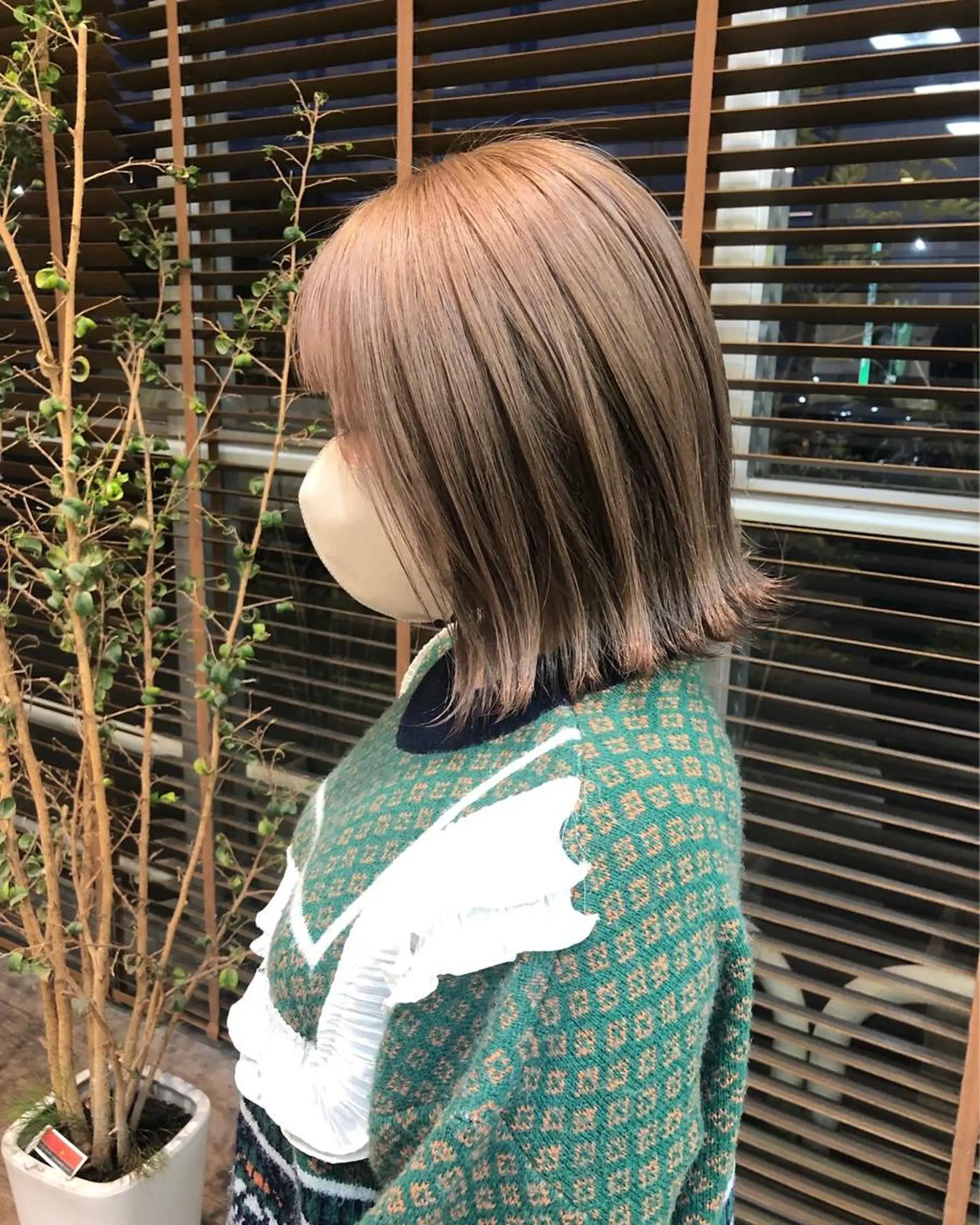 ミディアム カラー パーマ ヘアアレンジ ❣️倉敷❣️美髪 カラー能登一成のヘアスタイル