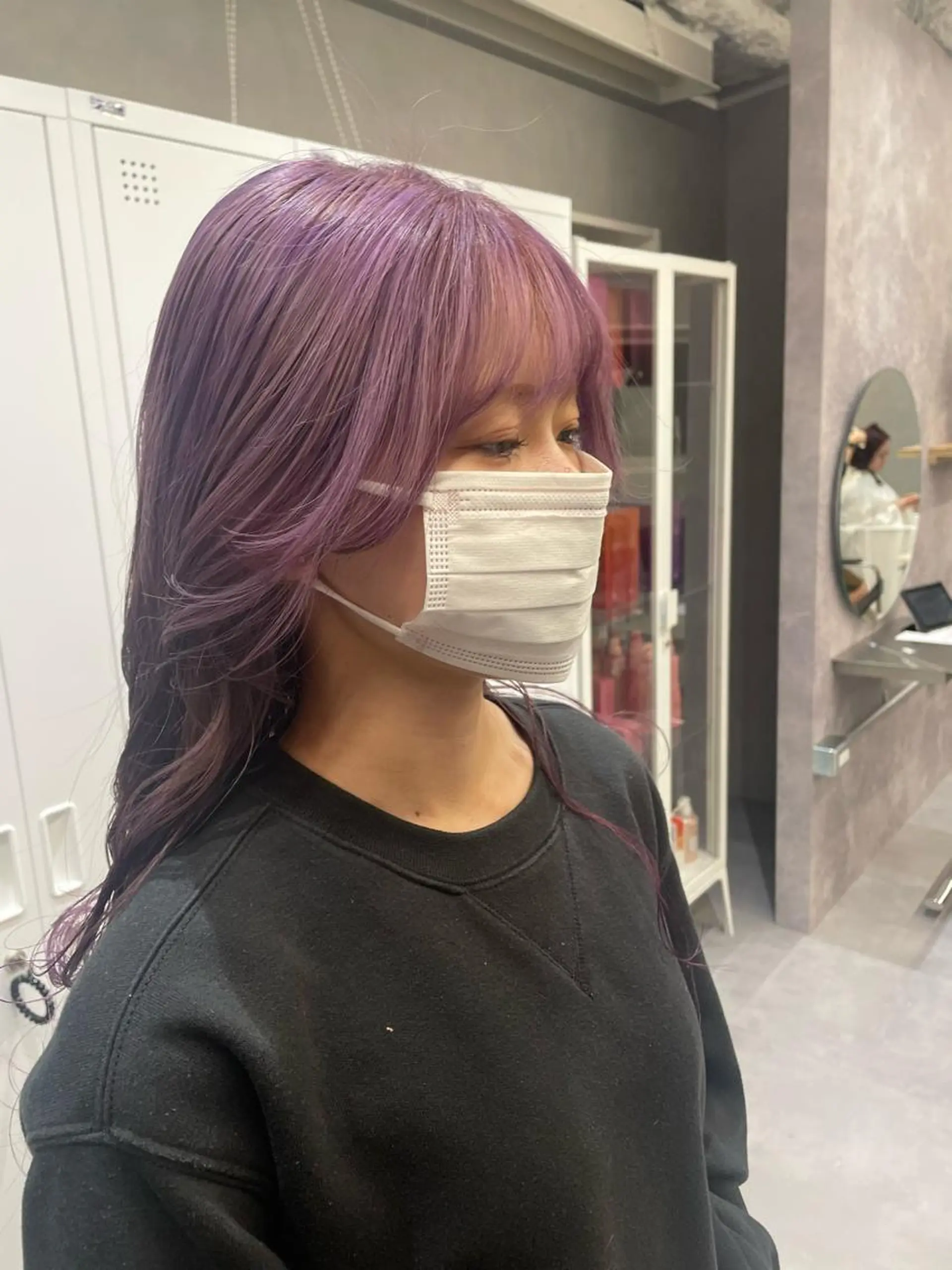 ロング パープルカラー yui/ layer cutのヘアスタイル