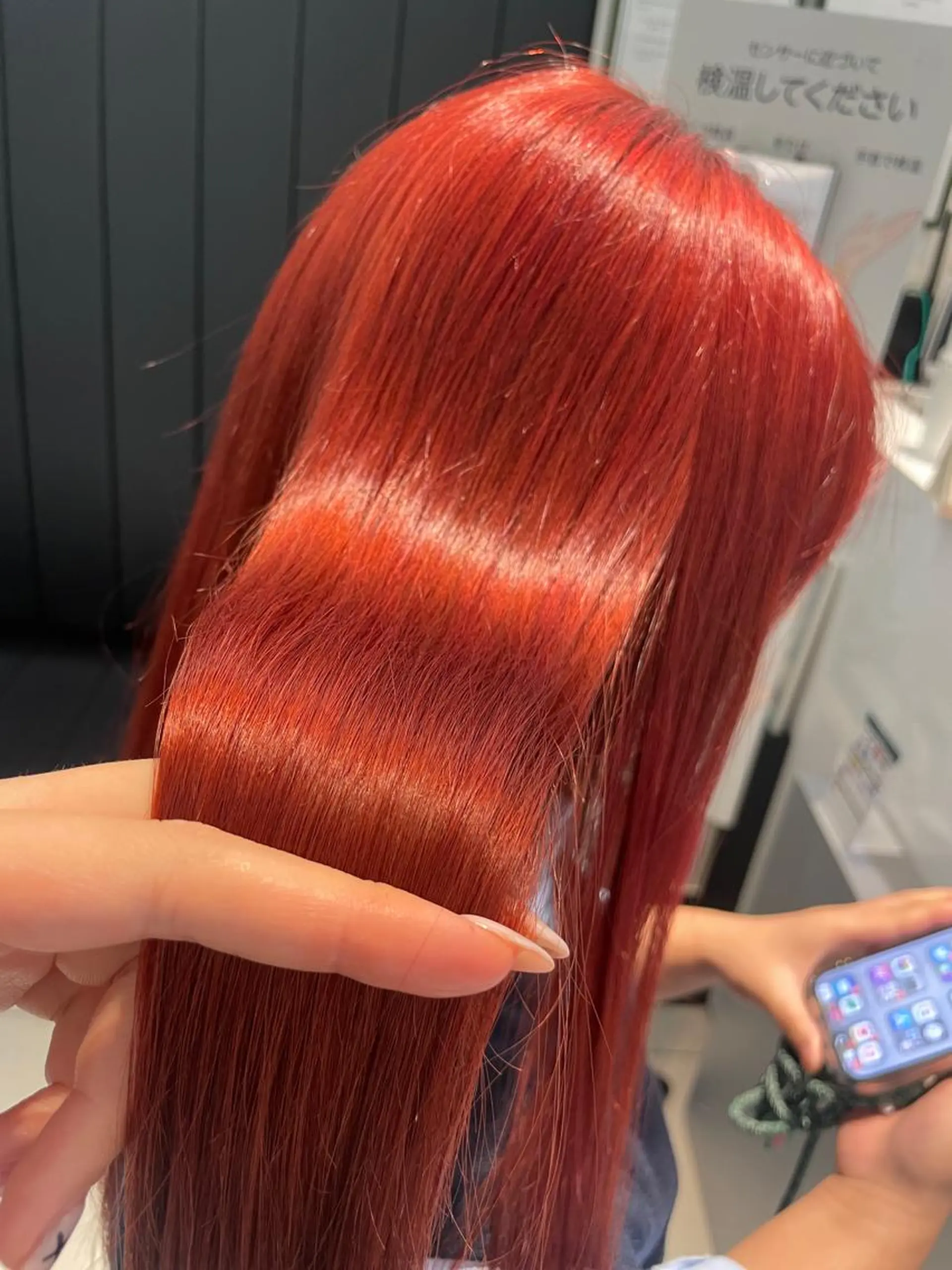 ロング カラー ブリーチ 海外レイヤー/赤み 消しカラー/上原聖奈のヘアスタイル