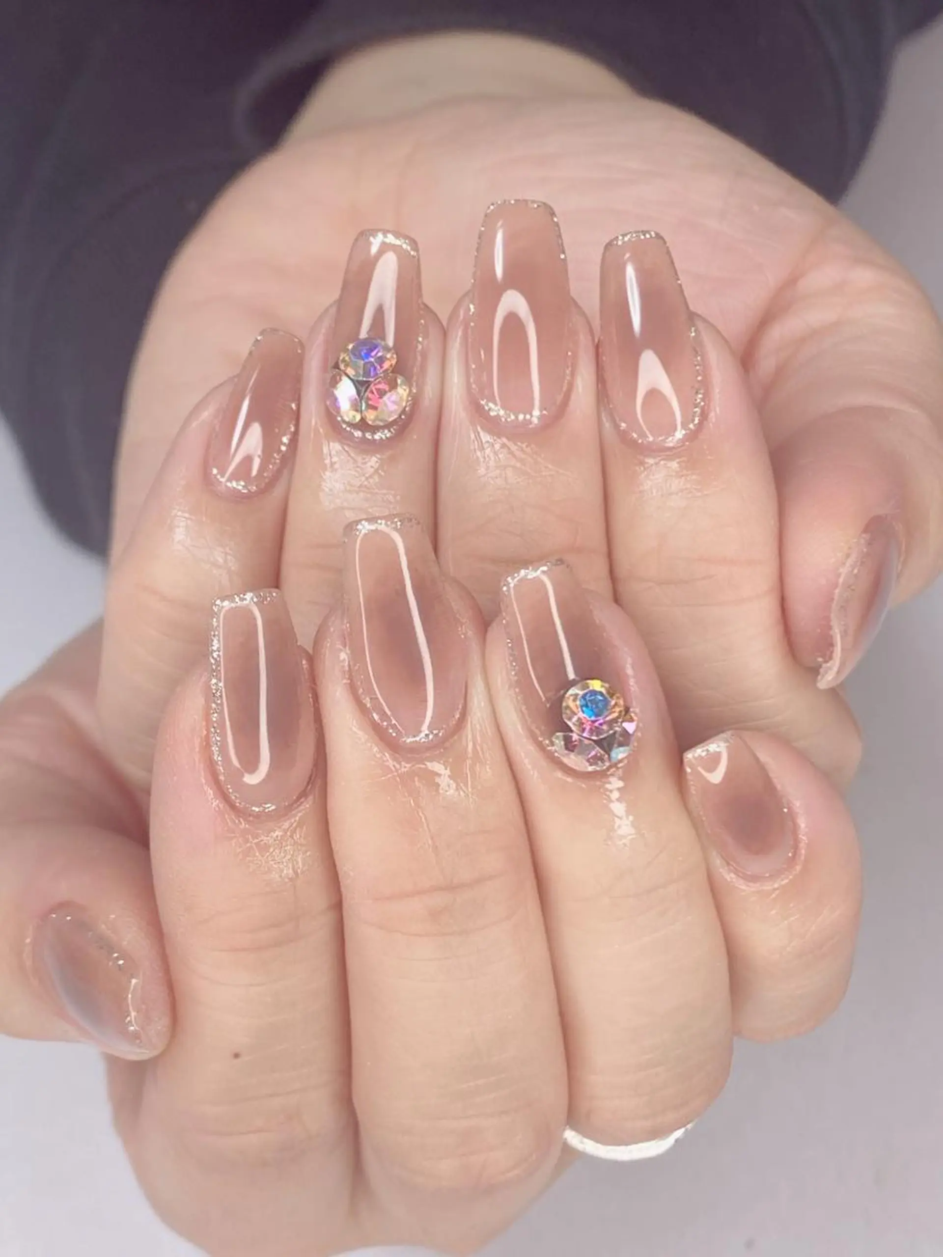 ネイル アニマル柄 アートネイル オーロラネイル 桜ネイル クリアネイル Ｎail Ｓalon ertiのネイルデザイン