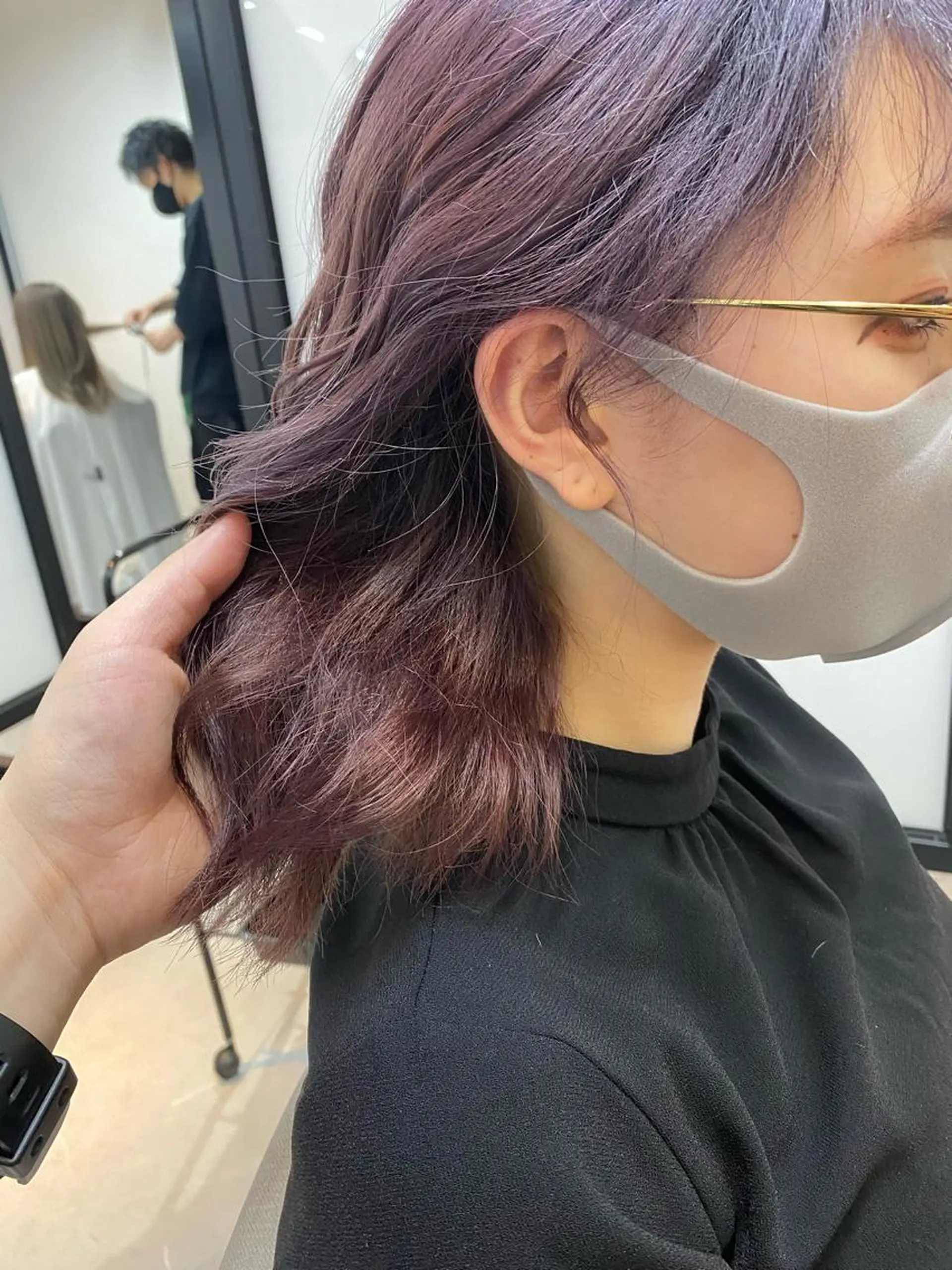 ミディアム ヘアカラー トリートメント 透明感/ツヤ髪/ さら艶/前田祥汰のヘアスタイル