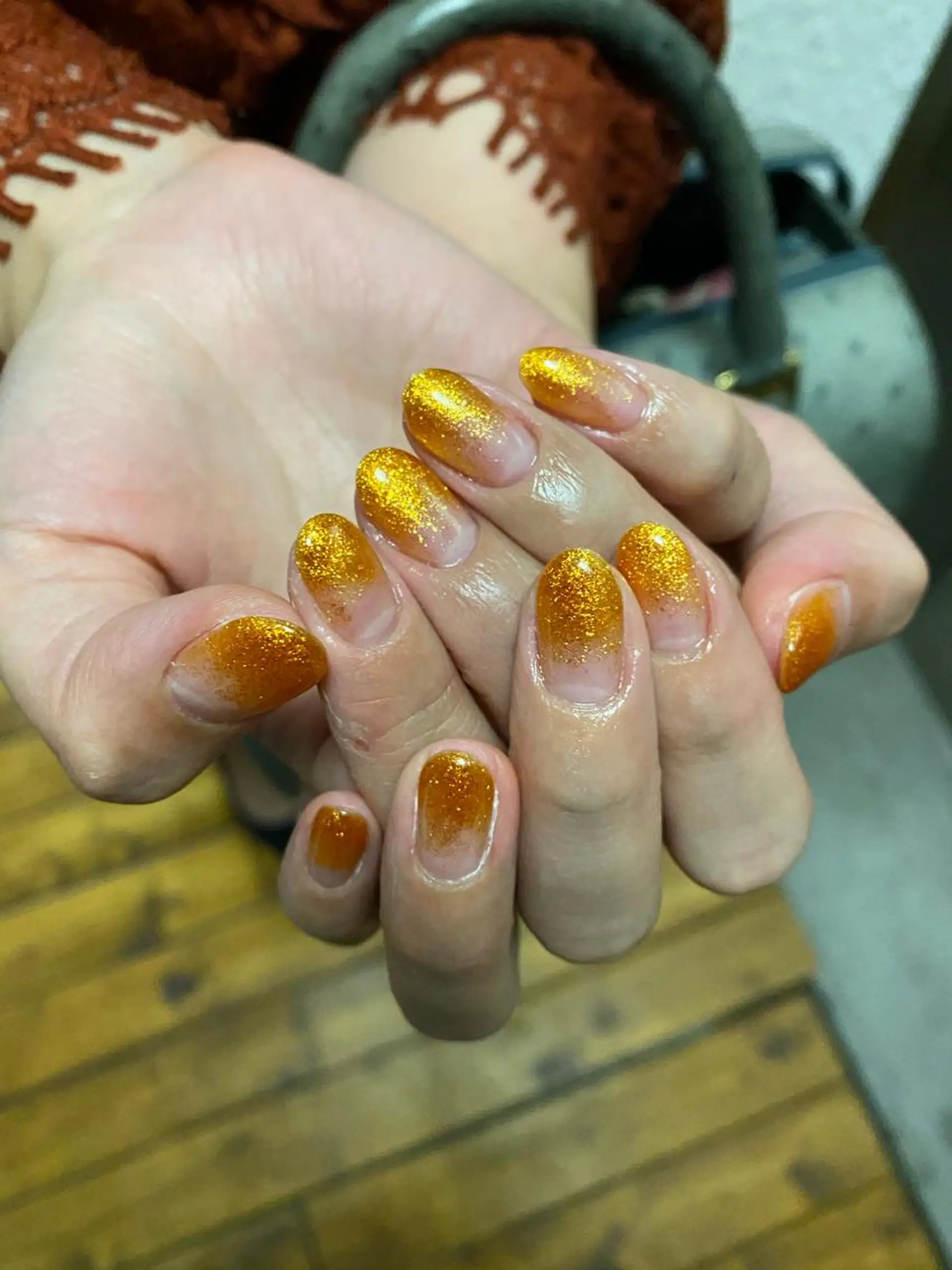 ネイル グラデーション ラメ(グリッター) ラメグラデーション ハンドネイル 錦糸町 mi_nailのネイルデザイン