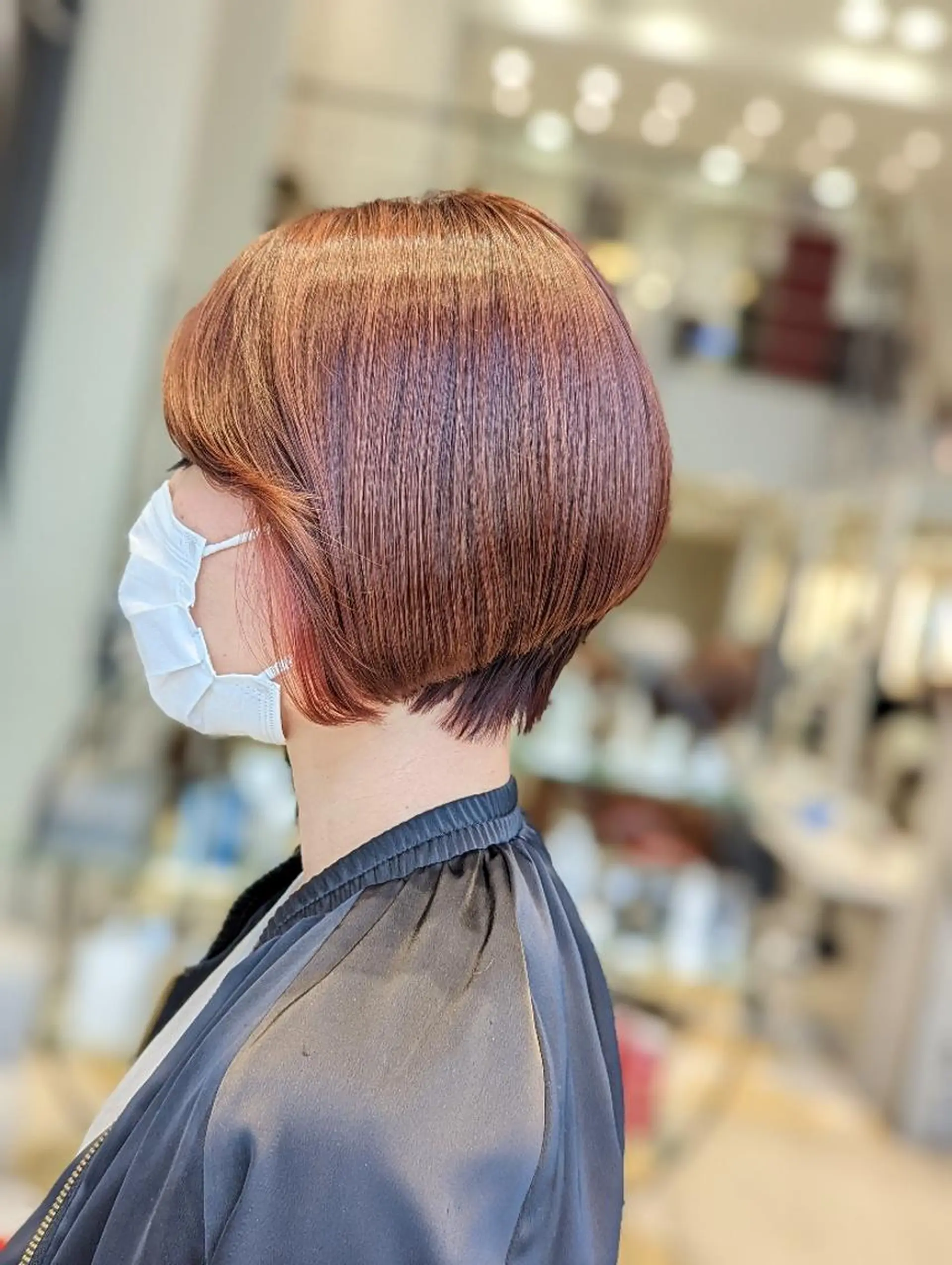 ショート カラー ショートボブ イヤリングカラー ボブ 似合わせカット ショートヘア カット ヘアカラー トリートメント ヘアセット  知念　香トータル ビューティー🌷のヘアスタイル