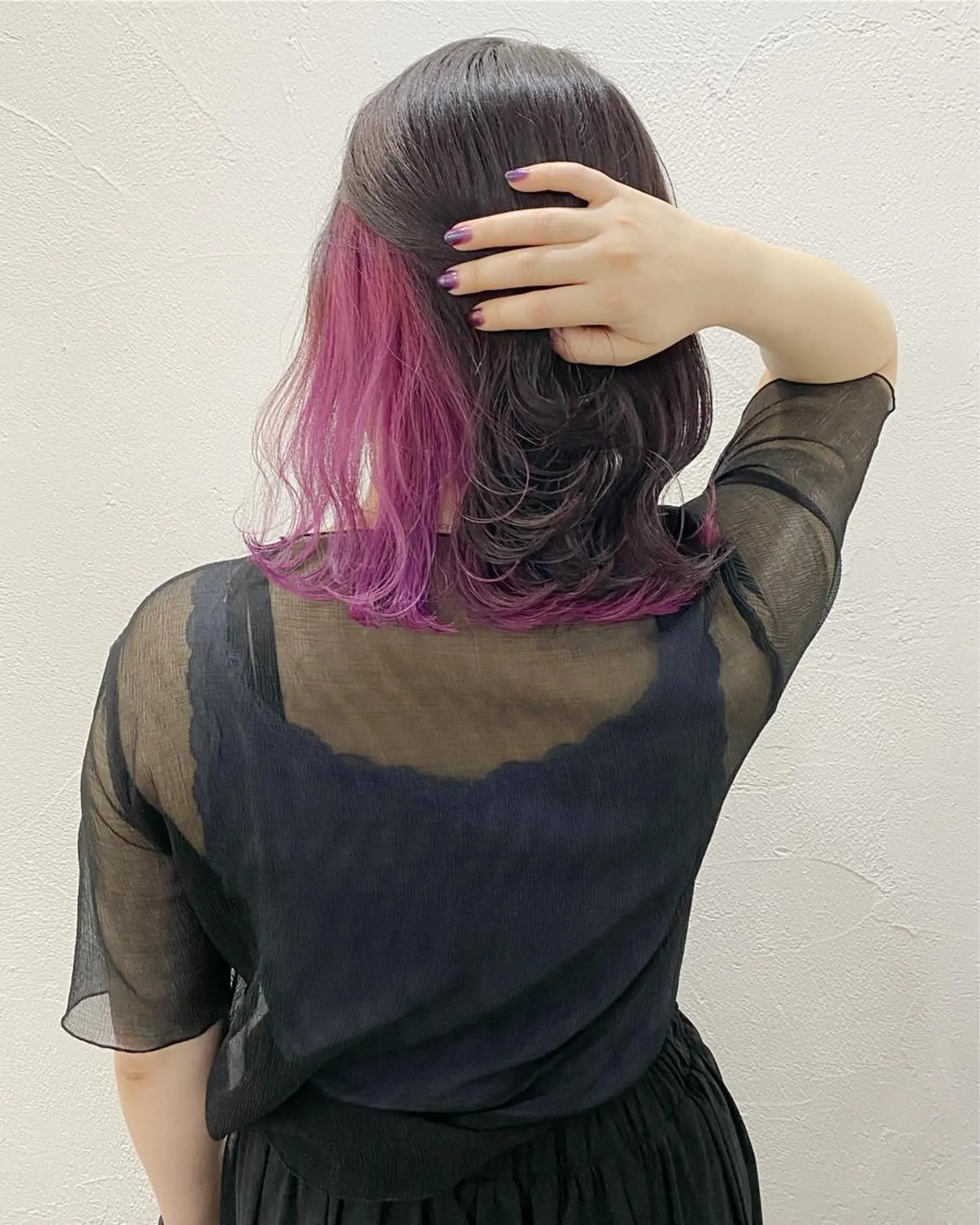 セミロング カラー ヘアアレンジ 榎園 由美のヘアスタイル