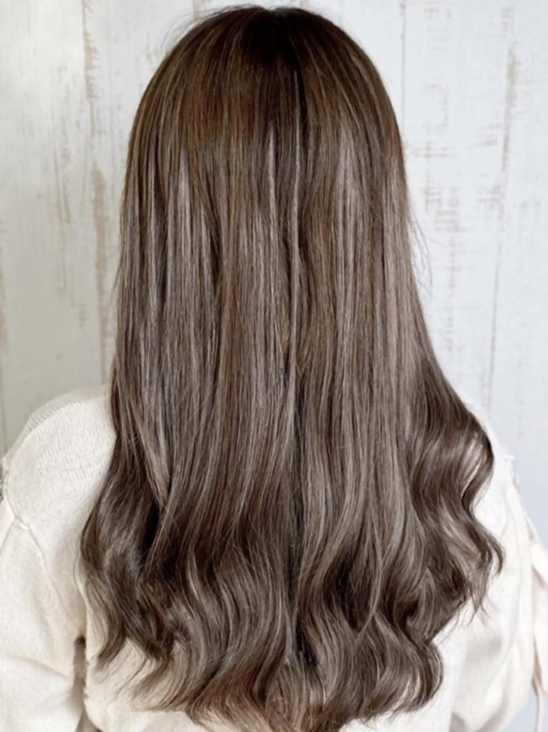 ロング カラー ヘアアレンジ チビ編み込みエクステ シールEXどぅ〜すのヘアスタイル