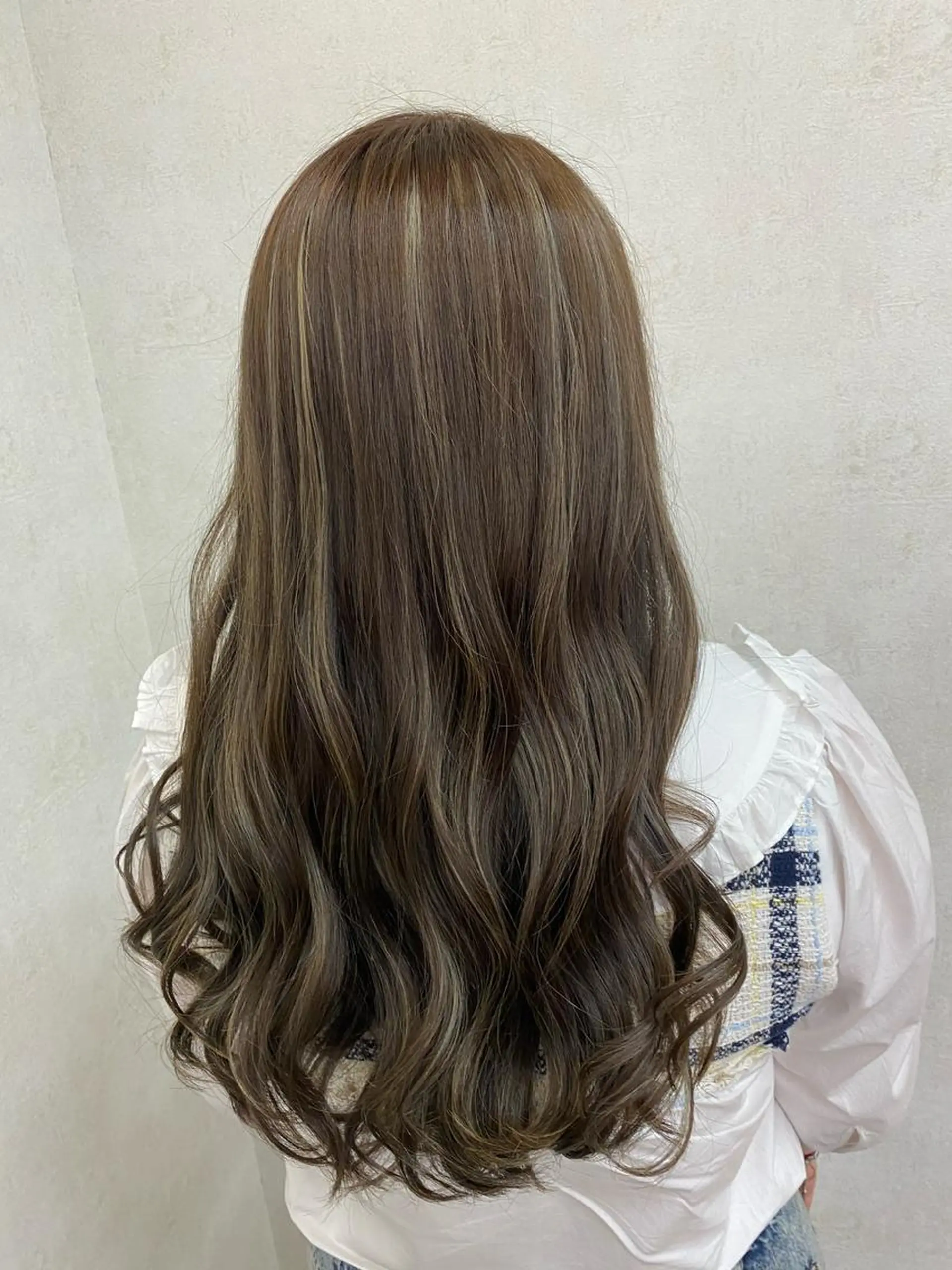 ロング ハイライト メンズ縮毛矯正 ニュアンスパーマのヘアスタイル