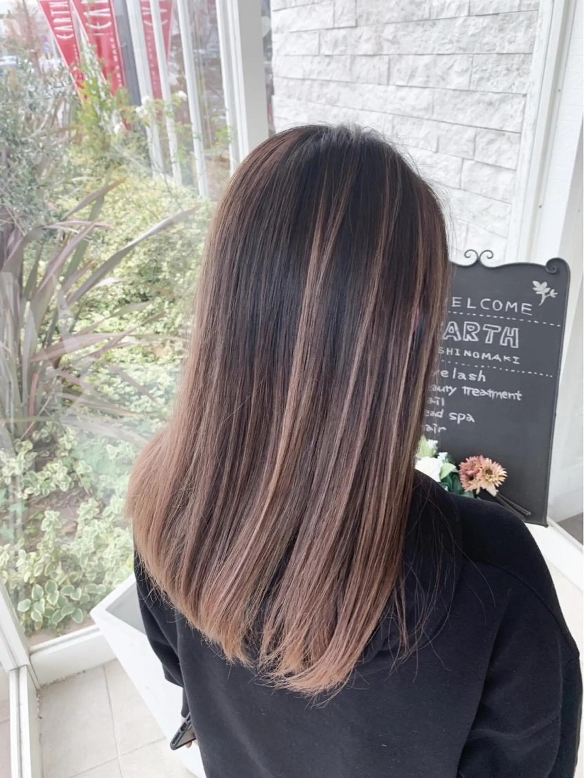 セミロング カラー EARTH石巻店 尾形  裕のヘアスタイル