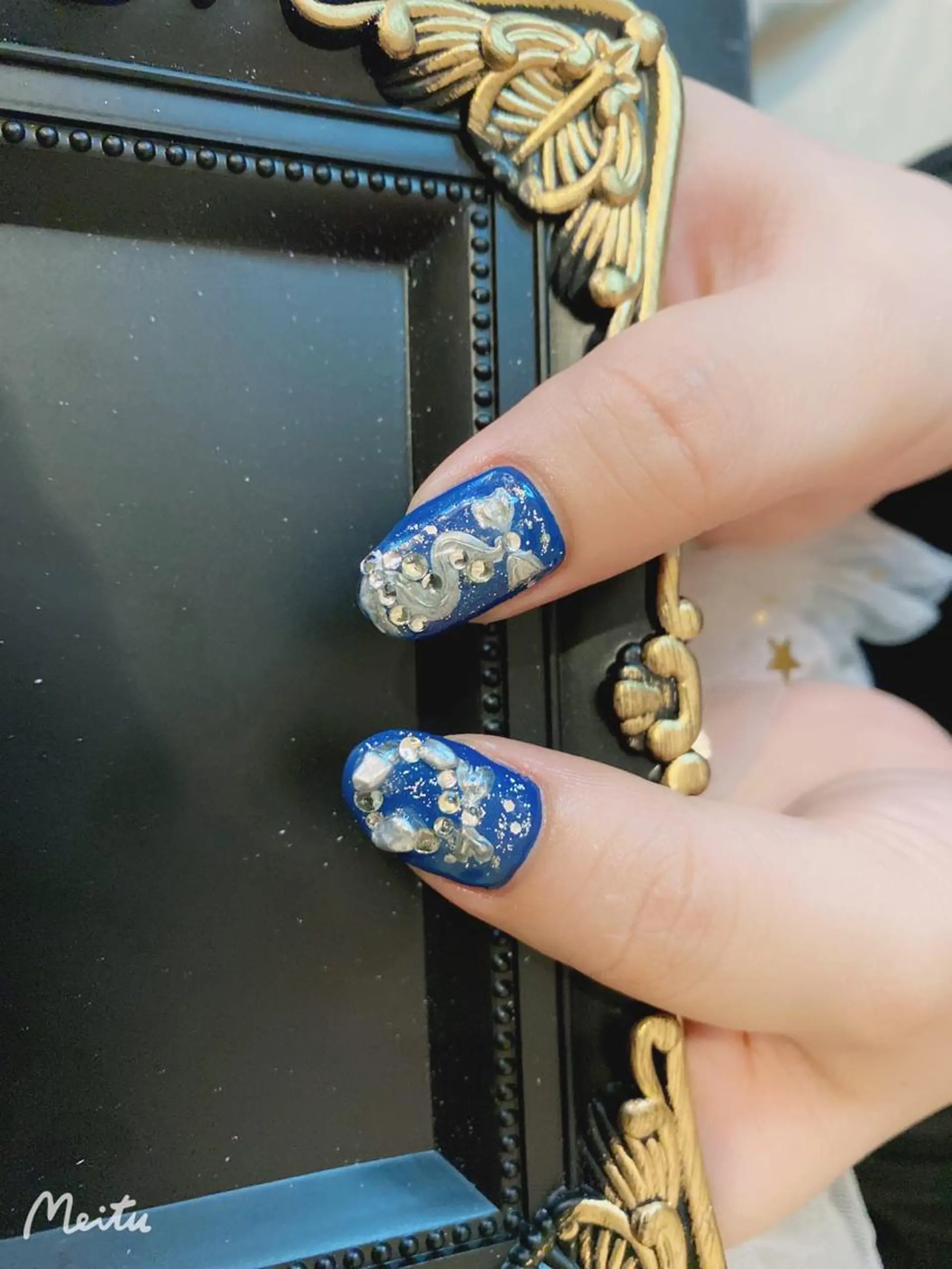 ミディアム クリスマス フットネイル パンダ ネイルのネイルデザイン