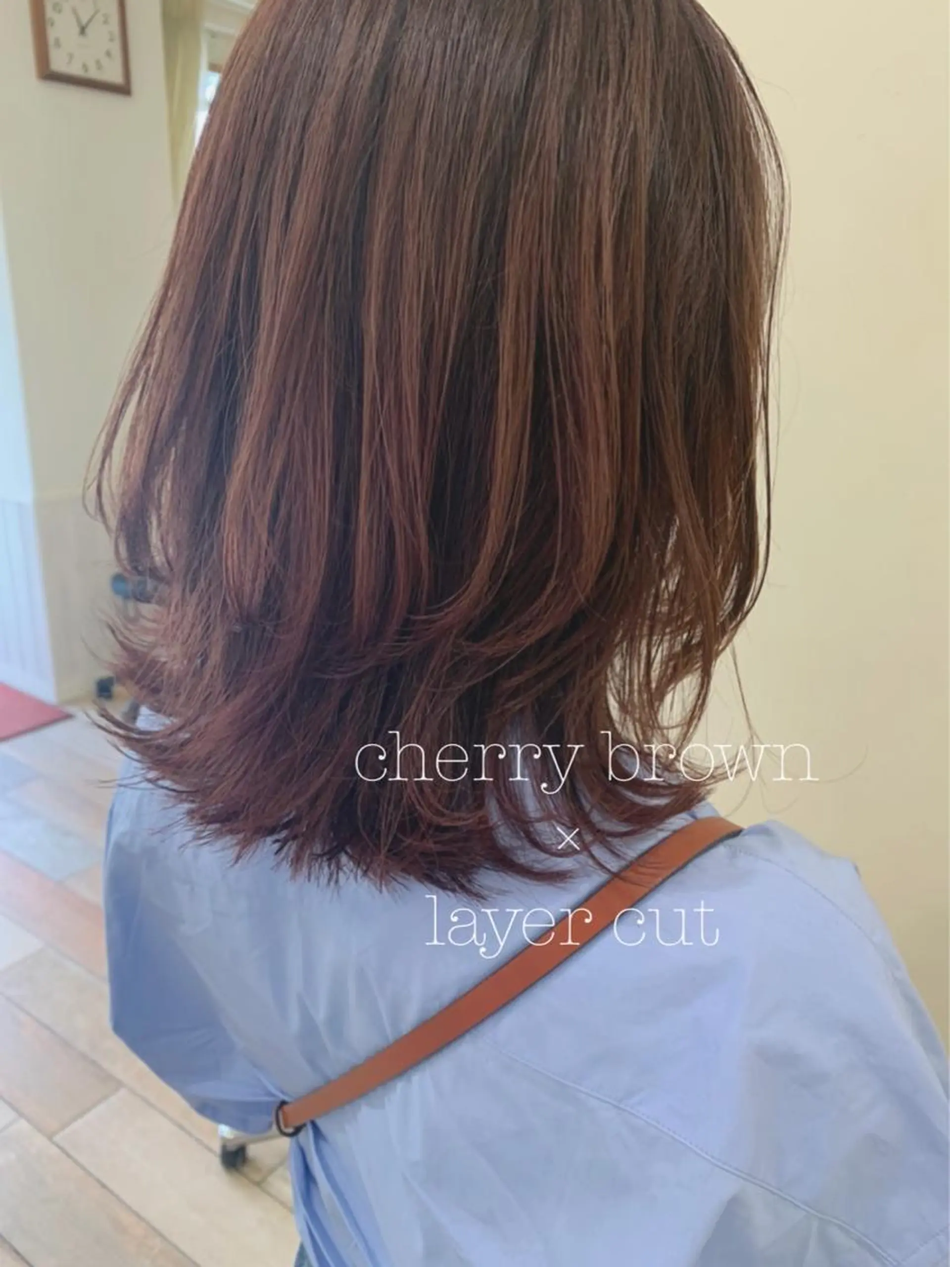 ミディアム カラー カット ヘアカラー トリートメント ぱつっとボブ/ 小野あかねのヘアスタイル