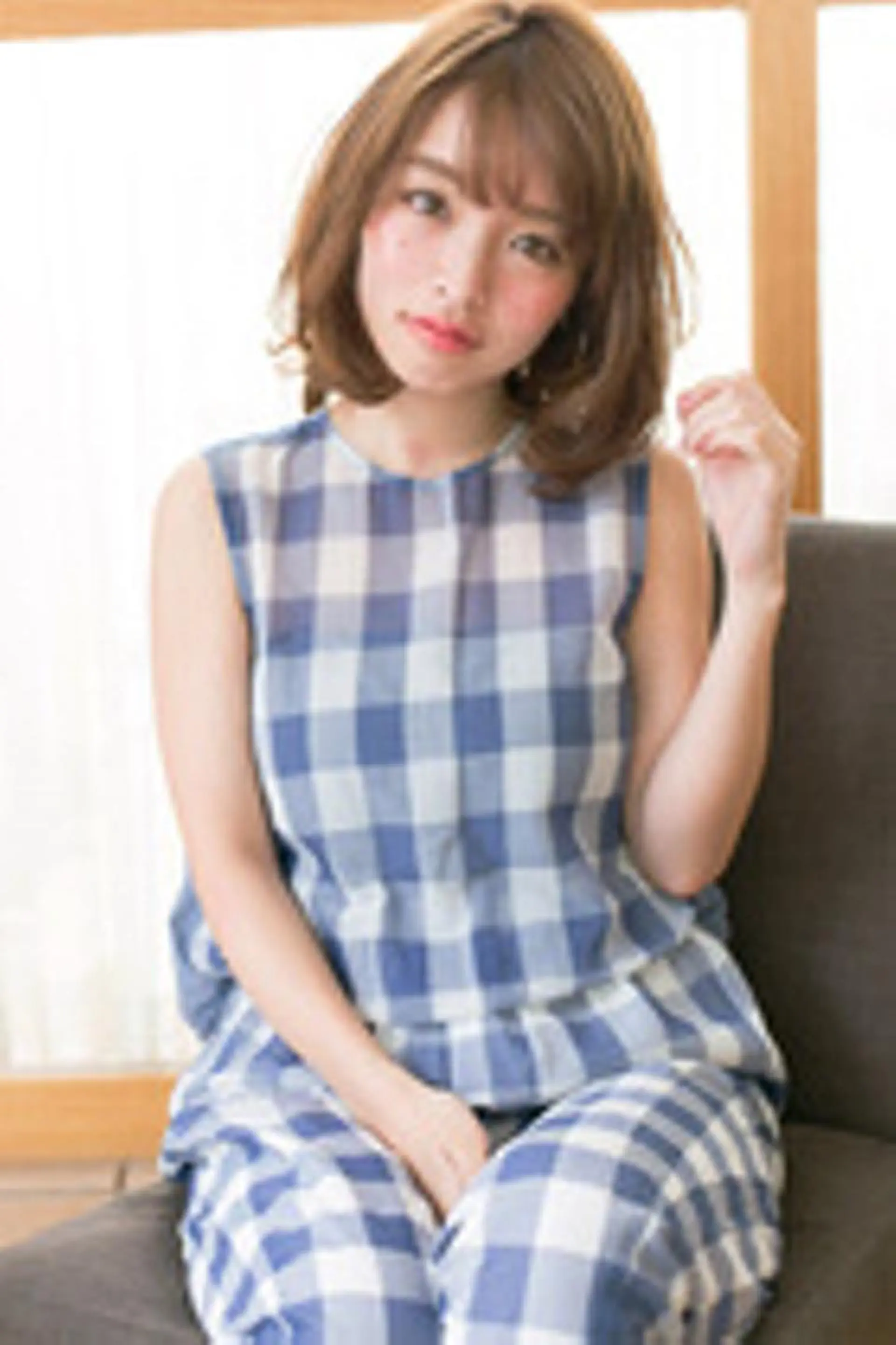 ミディアム カラー パーマ ミディアムパーマ アッシュ 黒髪 ブリーチ ボブ 【公式】amble luxe池袋東口🩷のヘアスタイル