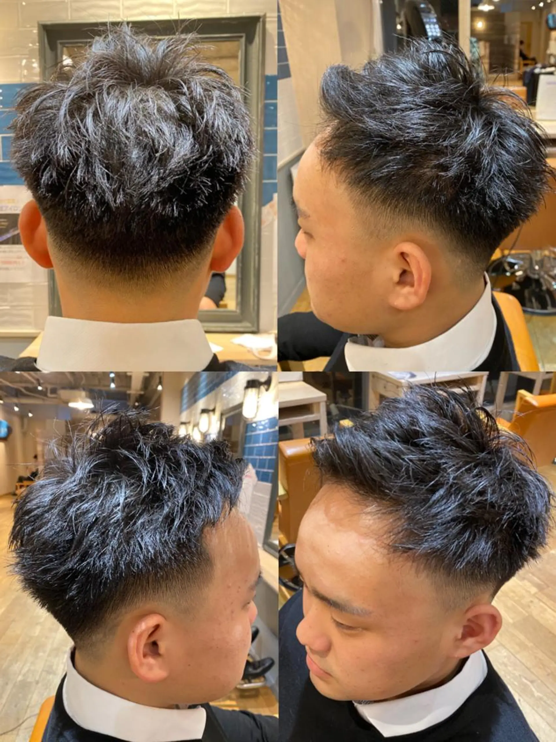 ショート カラー パーマ ヘアアレンジ メンズ カット 🍎パーマ/艶髪 カラー 渡辺一翔のヘアスタイル