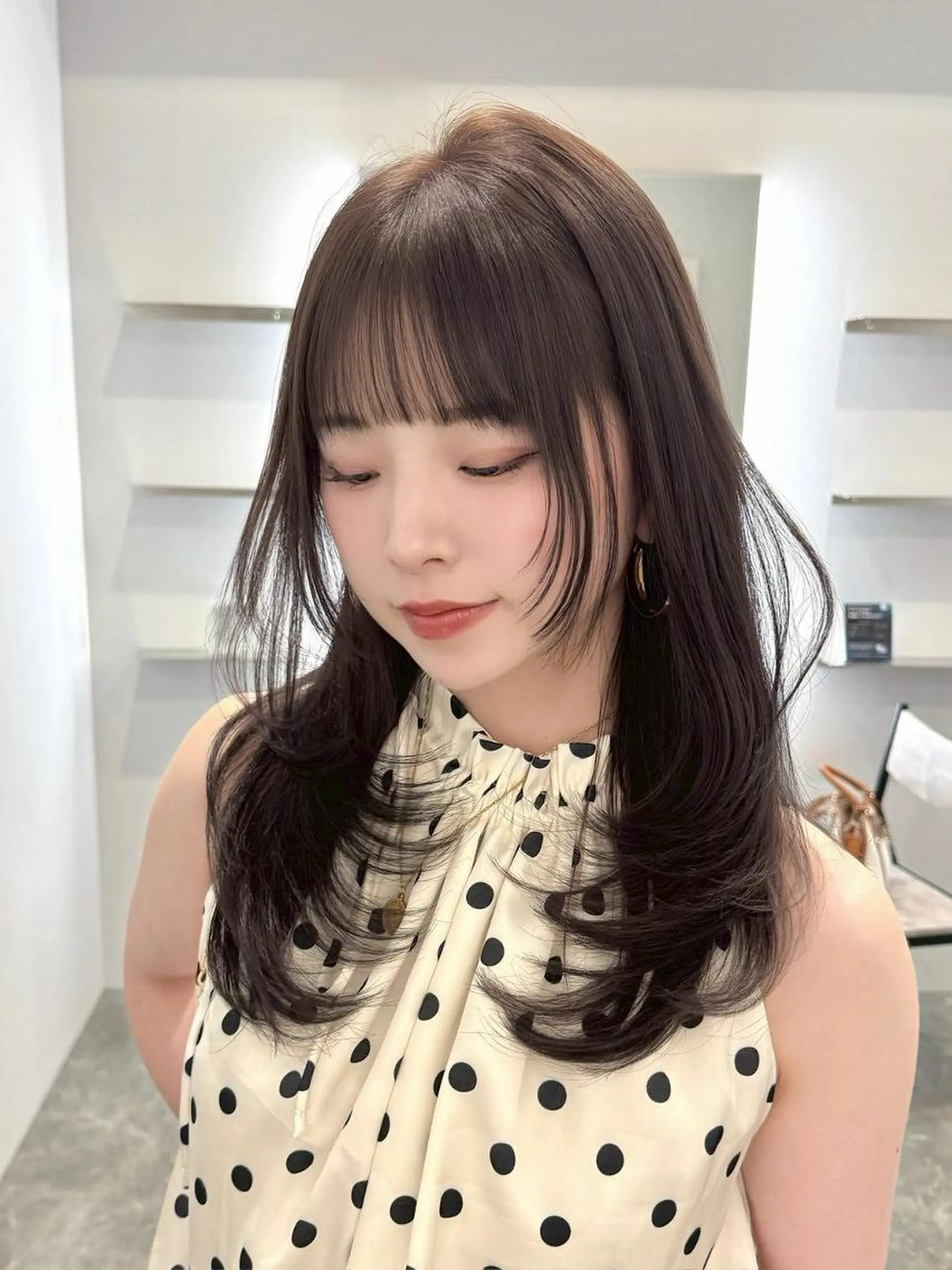 ロング レイヤーカット 似合わせカット カット ヘアカラー 艶カラー/レイヤー/ 京都fuka🎀🪽のヘアスタイル