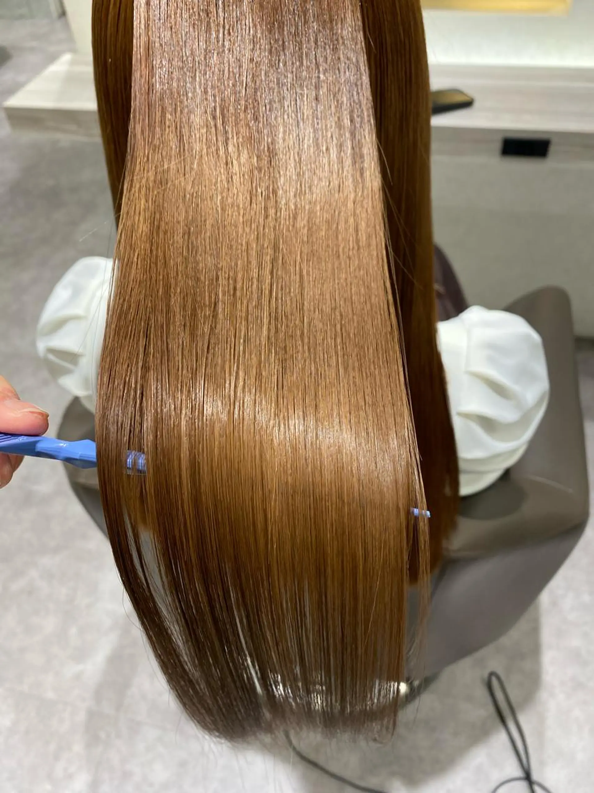 ロング ムトウセイマ/ 縮毛矯正/ブリーチのヘアスタイル