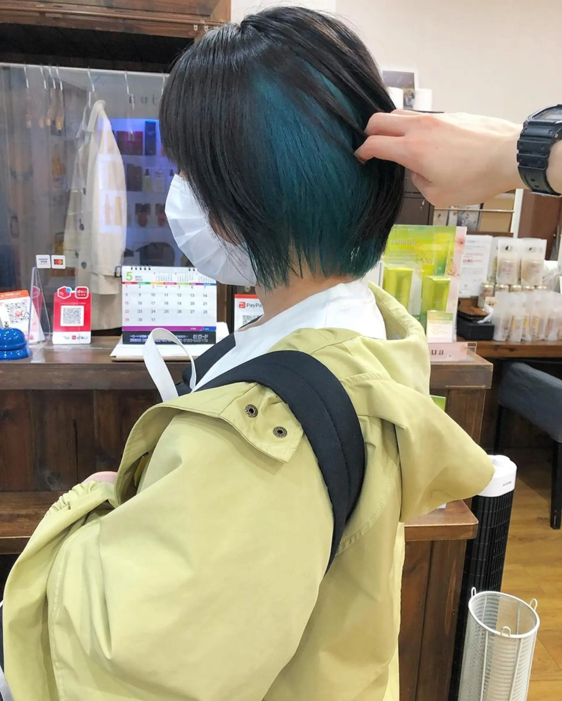 カラー アディクシーカラー アッシュ ブリーチ ブルーカラー ダブルカラー 🌈ハイトーン/ ワタル🌈のヘアスタイル