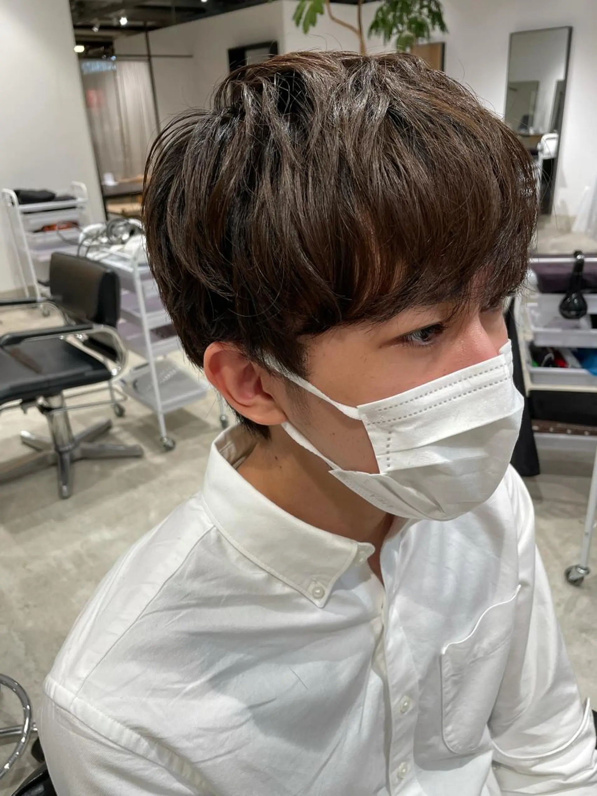 ショート カラー パーマ ヘアアレンジ メンズ パーソナルカラー合わ せたカラー🤍なつみのヘアスタイル