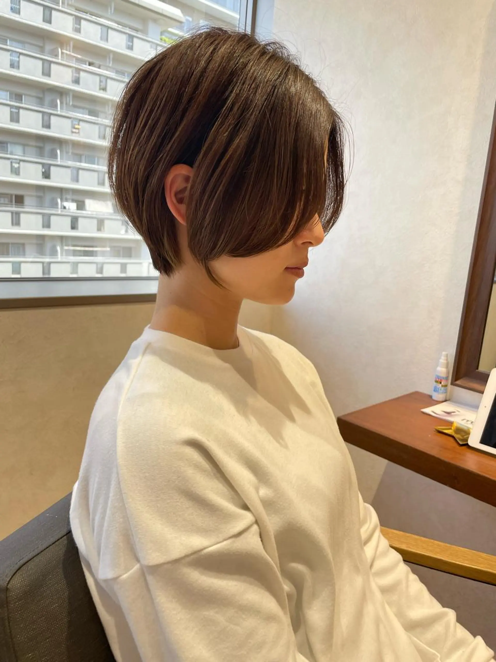 ショート ショートボブ ボブ 顔周りカット ショートヘア 小顔カット Aster 店長 れおん✂️のヘアスタイル