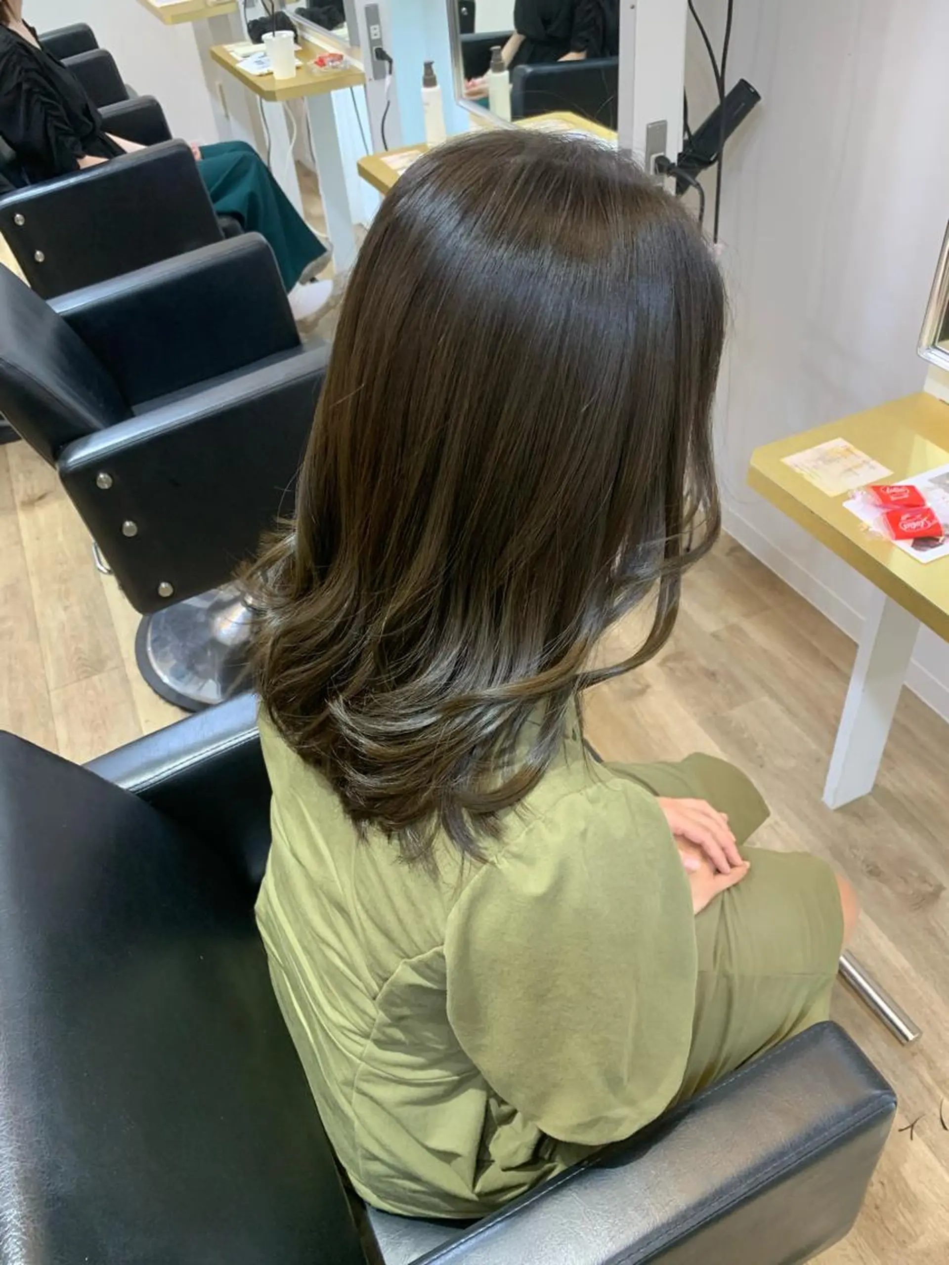 セミロング ボブ ハイライト 髪質改善 ヘアカラー トリートメント オクミヅキ /髪質改善/梅田🫧のヘアスタイル