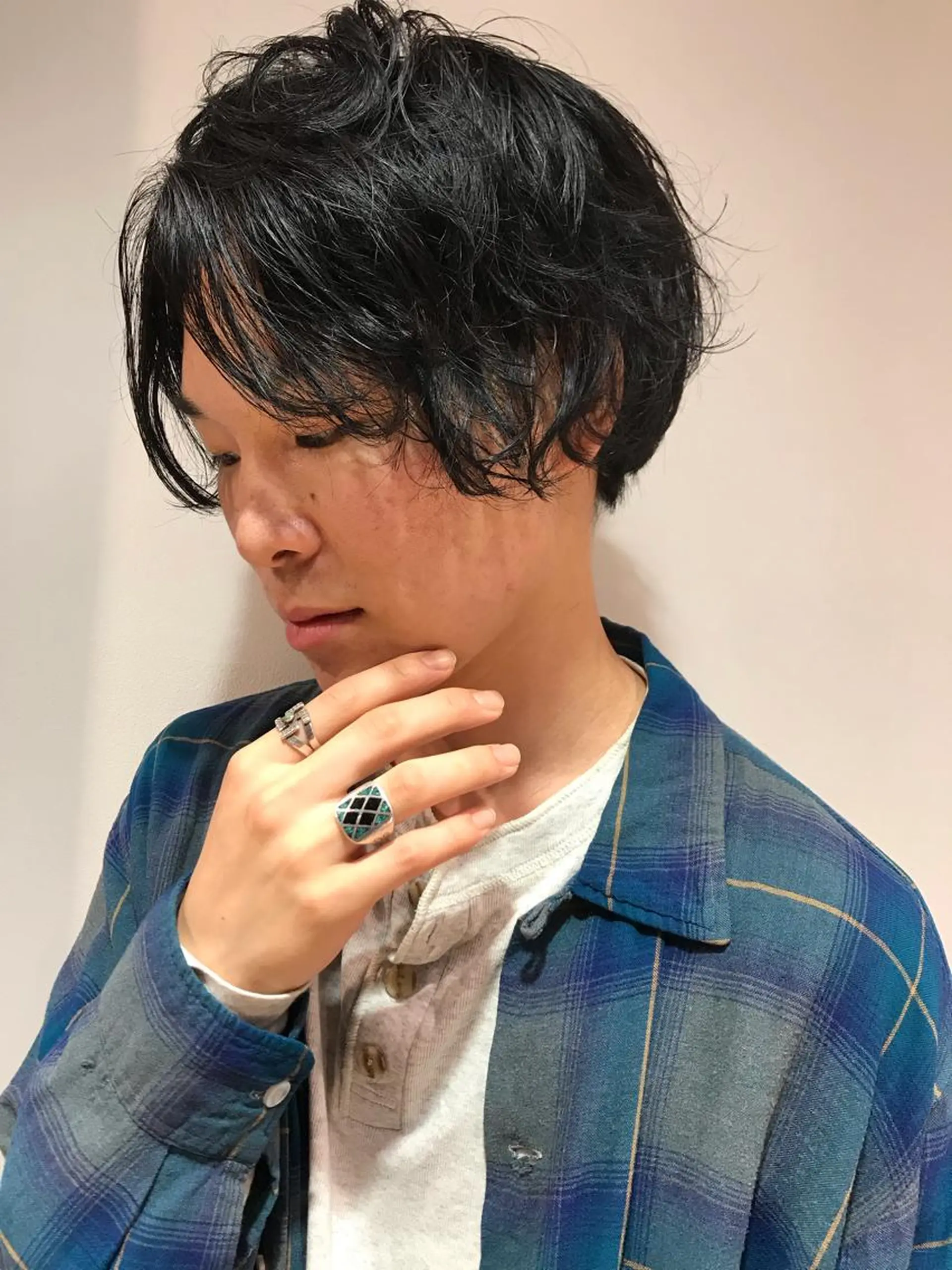 ミディアム パーマ メンズ 【代表】 高瀬慎也/縮毛矯正のヘアスタイル