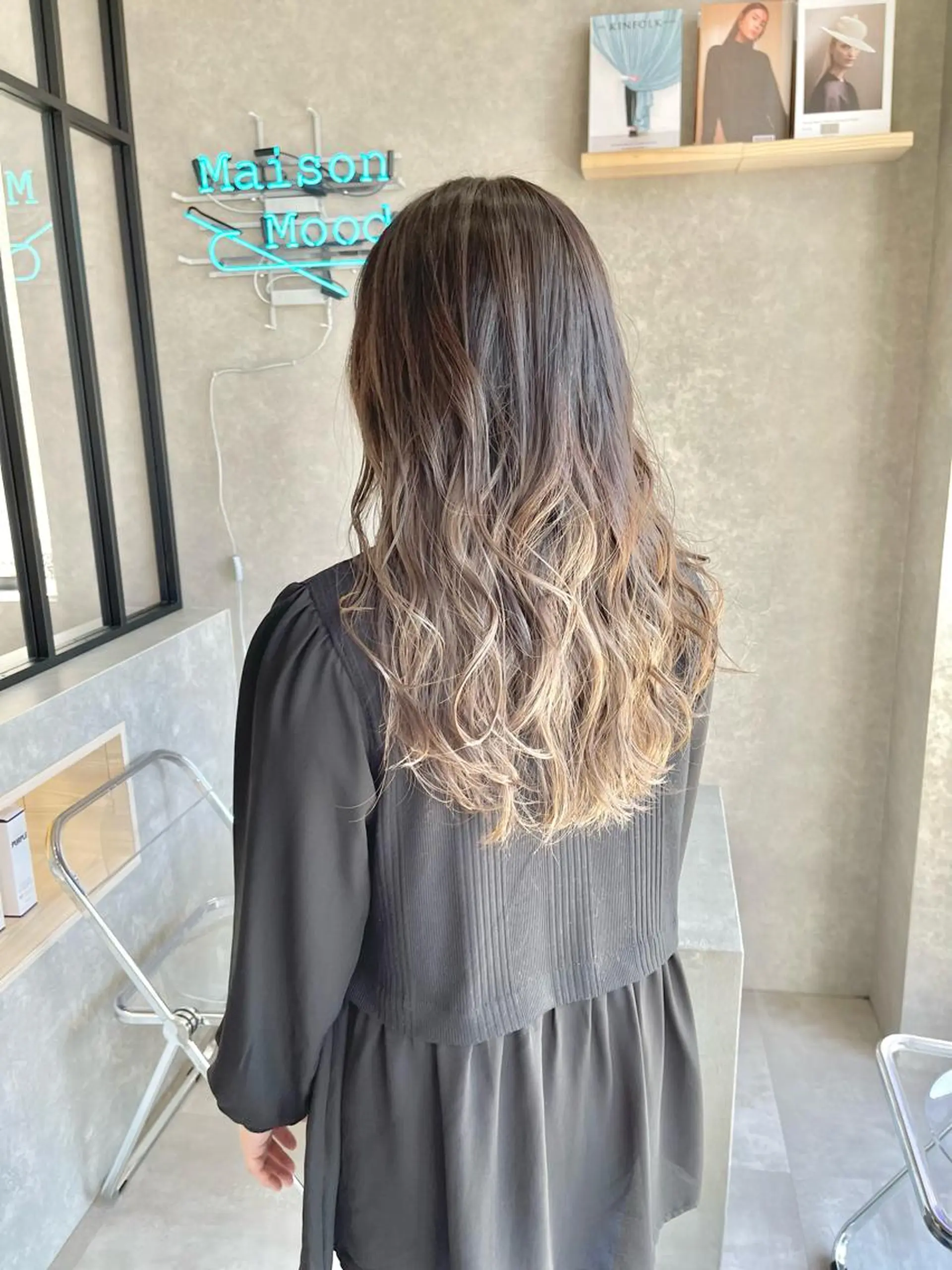 セミロング カラー カット ヘアカラー トリートメント 一ノ瀬 暁のヘアスタイル