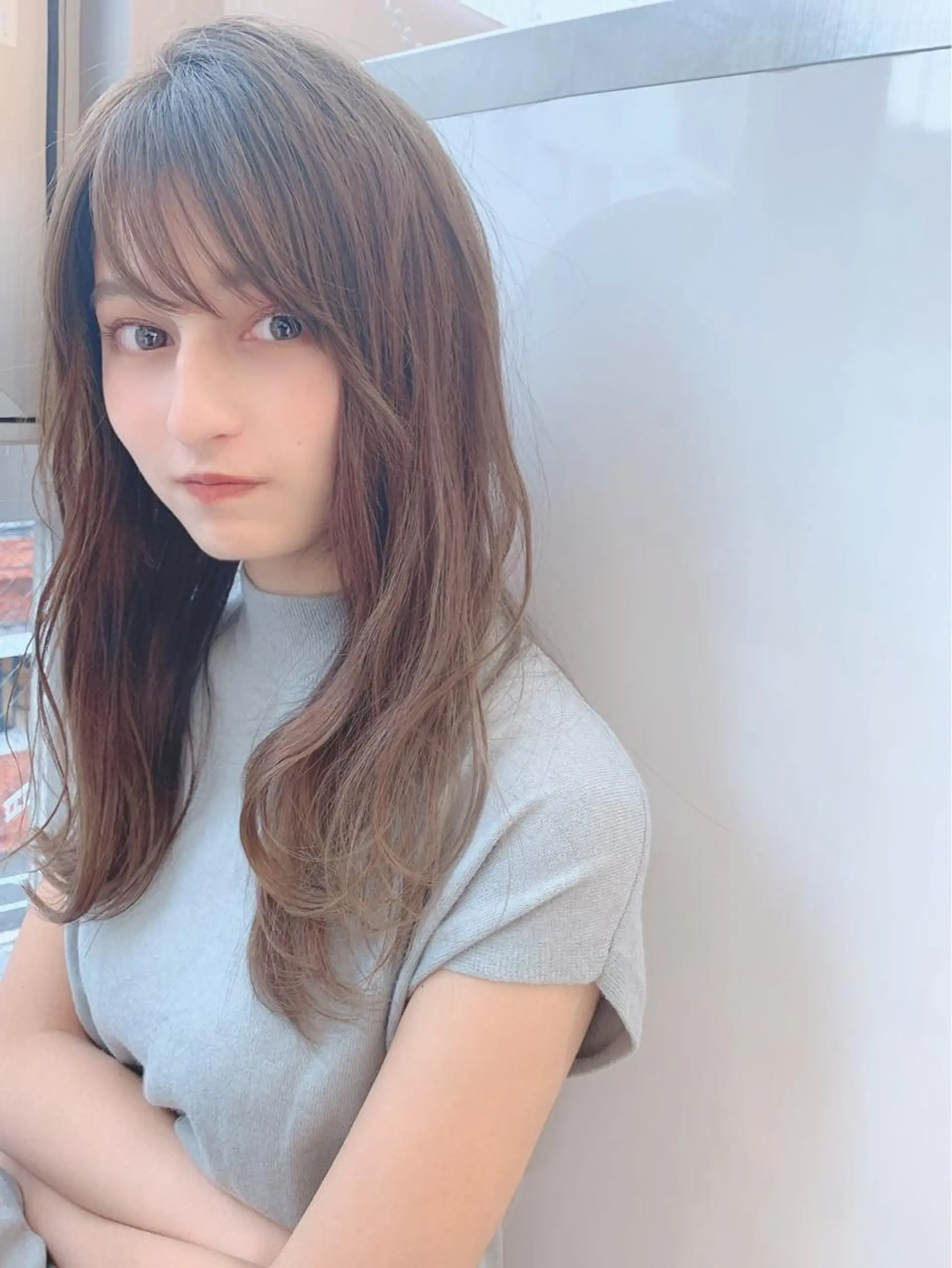 ロング カラー パーマ ヘアアレンジ 【公式】amble luxe池袋東口🩷のヘアスタイル