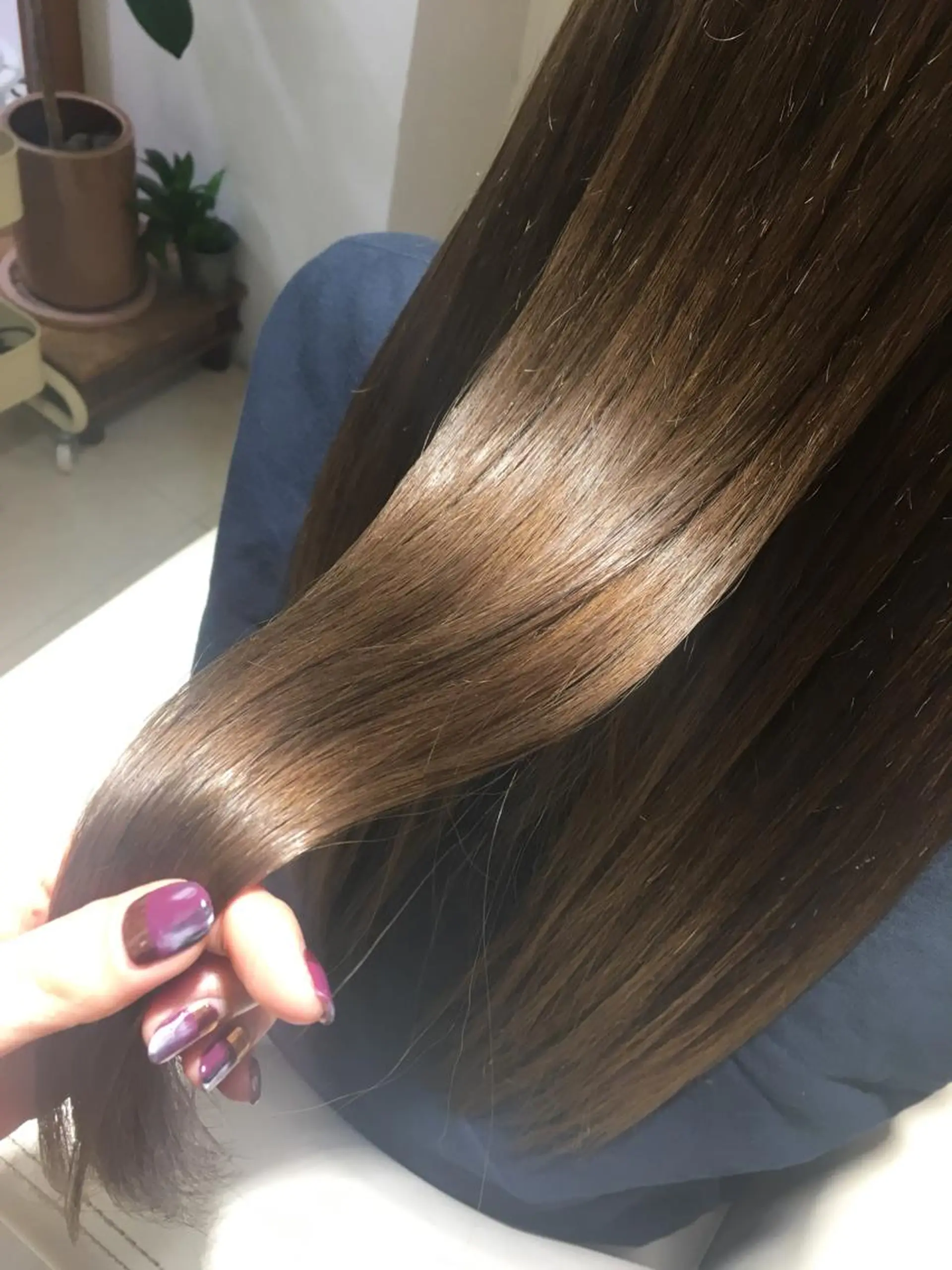 ロング 安永 涼のヘアスタイル