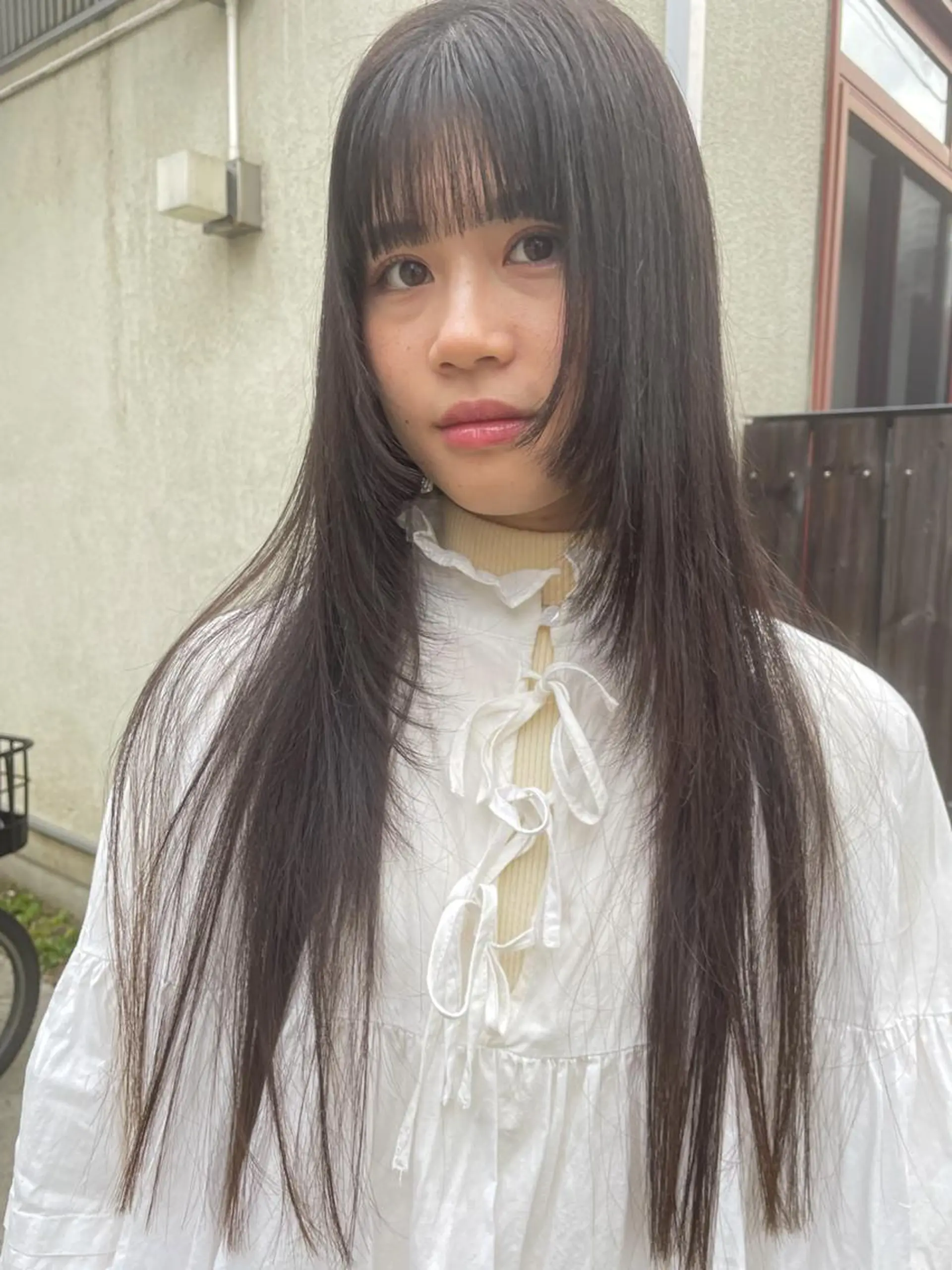 ミディアム カラー パーマ ショートボブ ミディアムパーマ アディクシーカラー ブリーチ ケアブリーチ カット ヘアカラー トリートメント CEINE OURのヘアスタイル