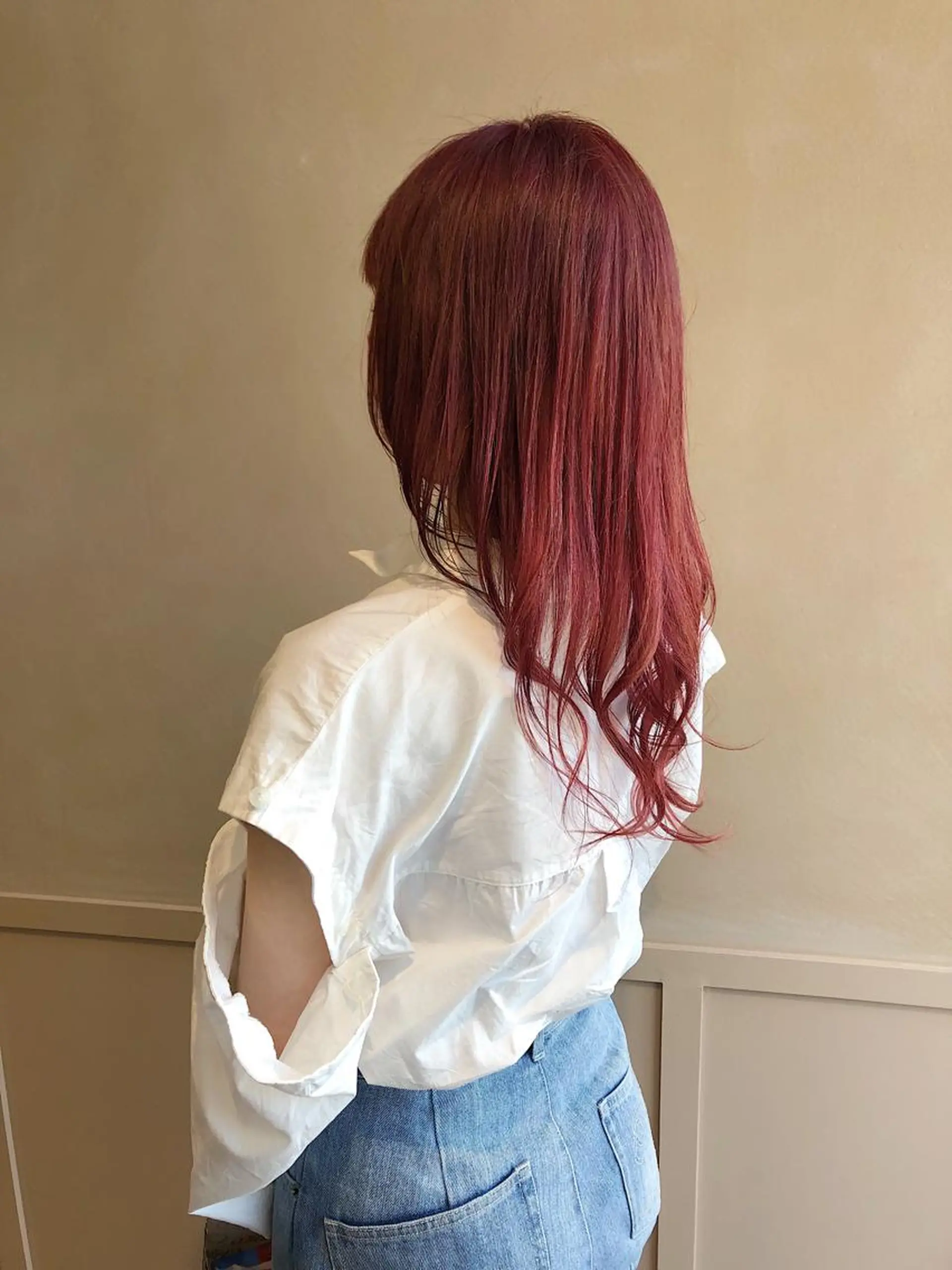 セミロング カット ヘアカラー トリートメント 所渉/韓国レイヤー /ウルフカットのヘアスタイル