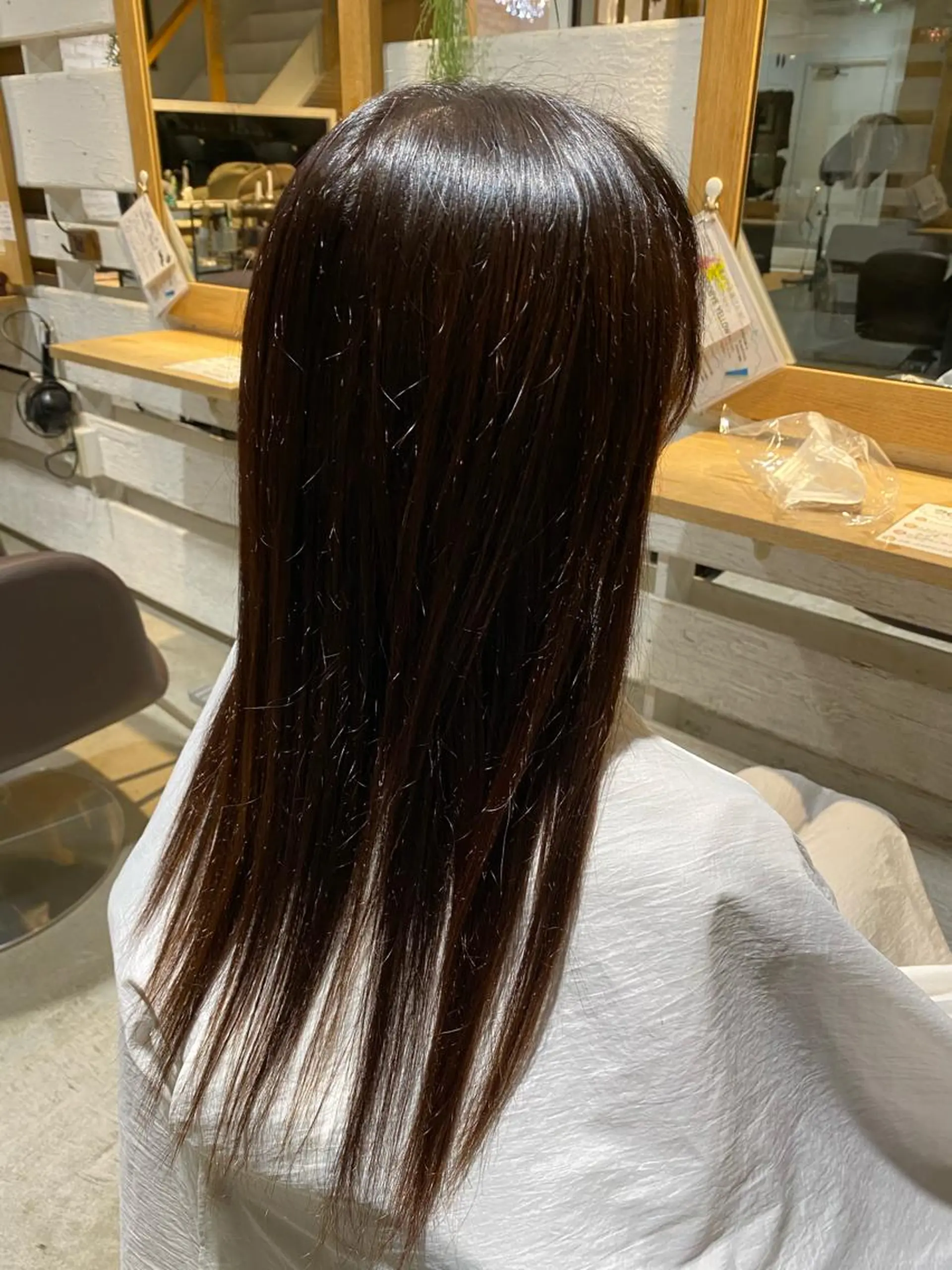 ロング カット 縮毛矯正 長濱 俊のヘアスタイル