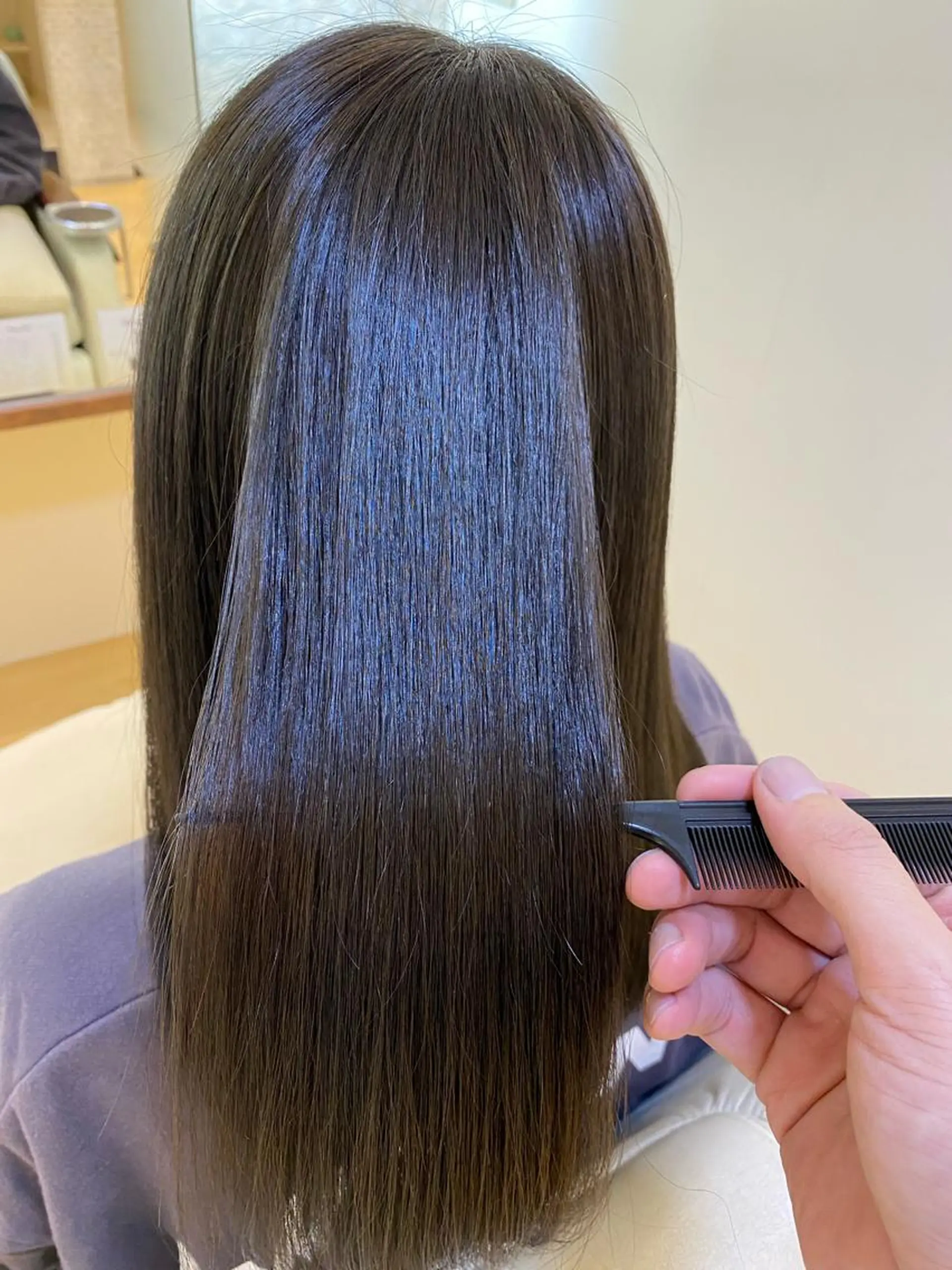 セミロング カラー 髪質改善 トリートメント ヘアカラー 『髪質改善』服部 隆志のヘアスタイル