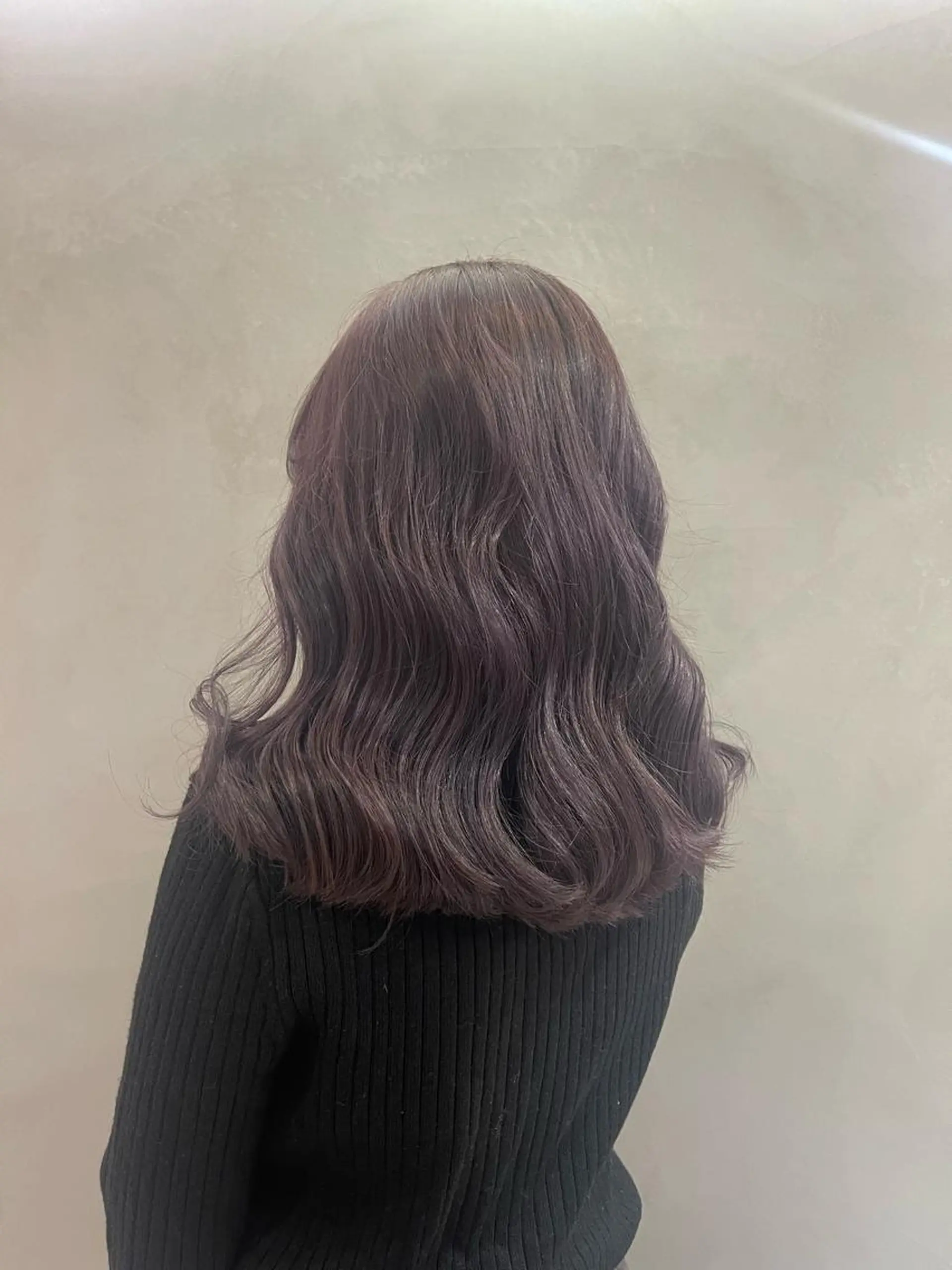 ミディアム カラー グレージュ ラベンダーカラー ラベンダーグレージュ ラベンダーグレー 色落ちまでキレイに！ ！女性サロンのヘアスタイル