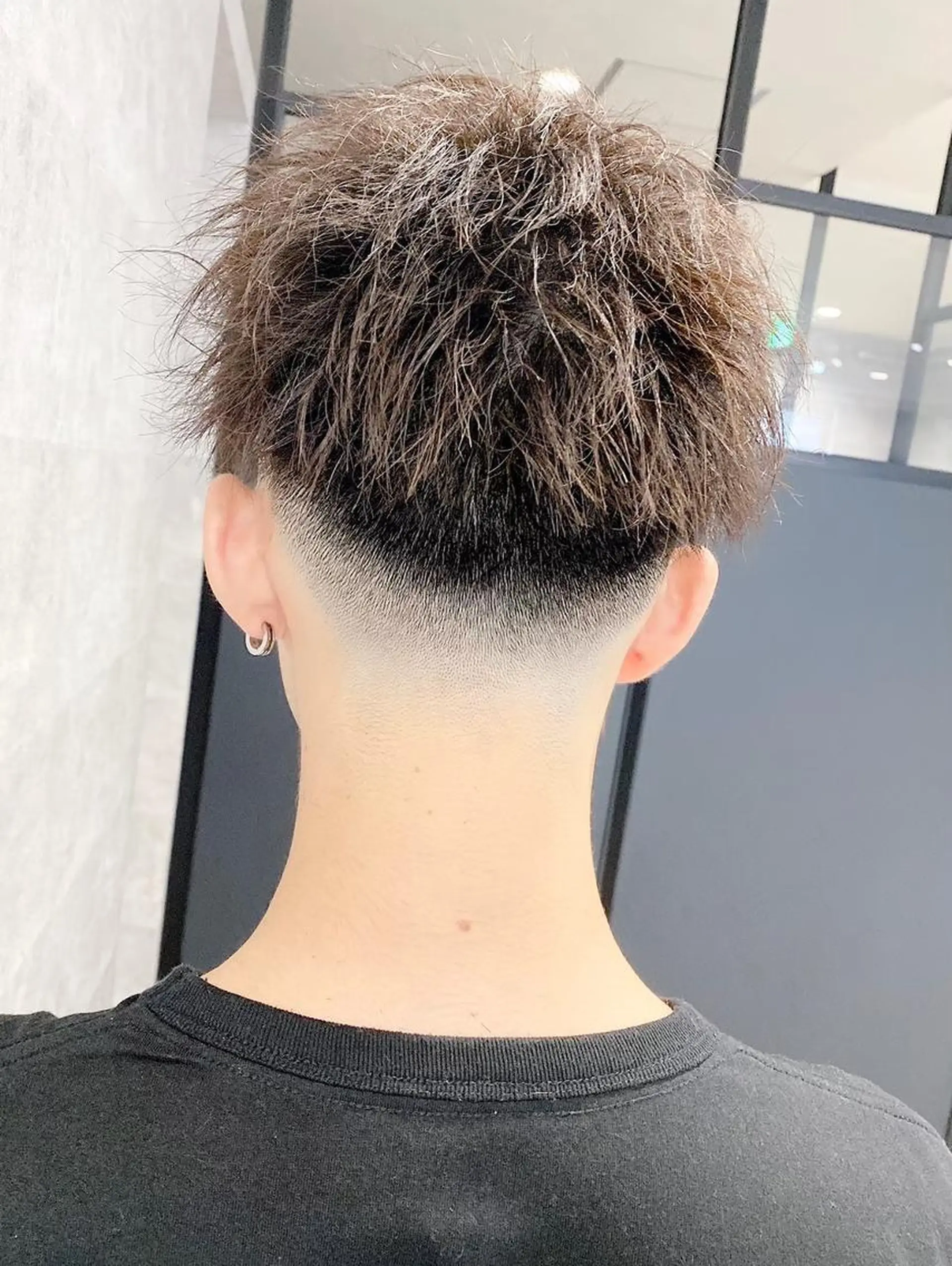 メンズ カット パーマ ＿WHITE鳳店 アンダーバーホワイトのヘアスタイル