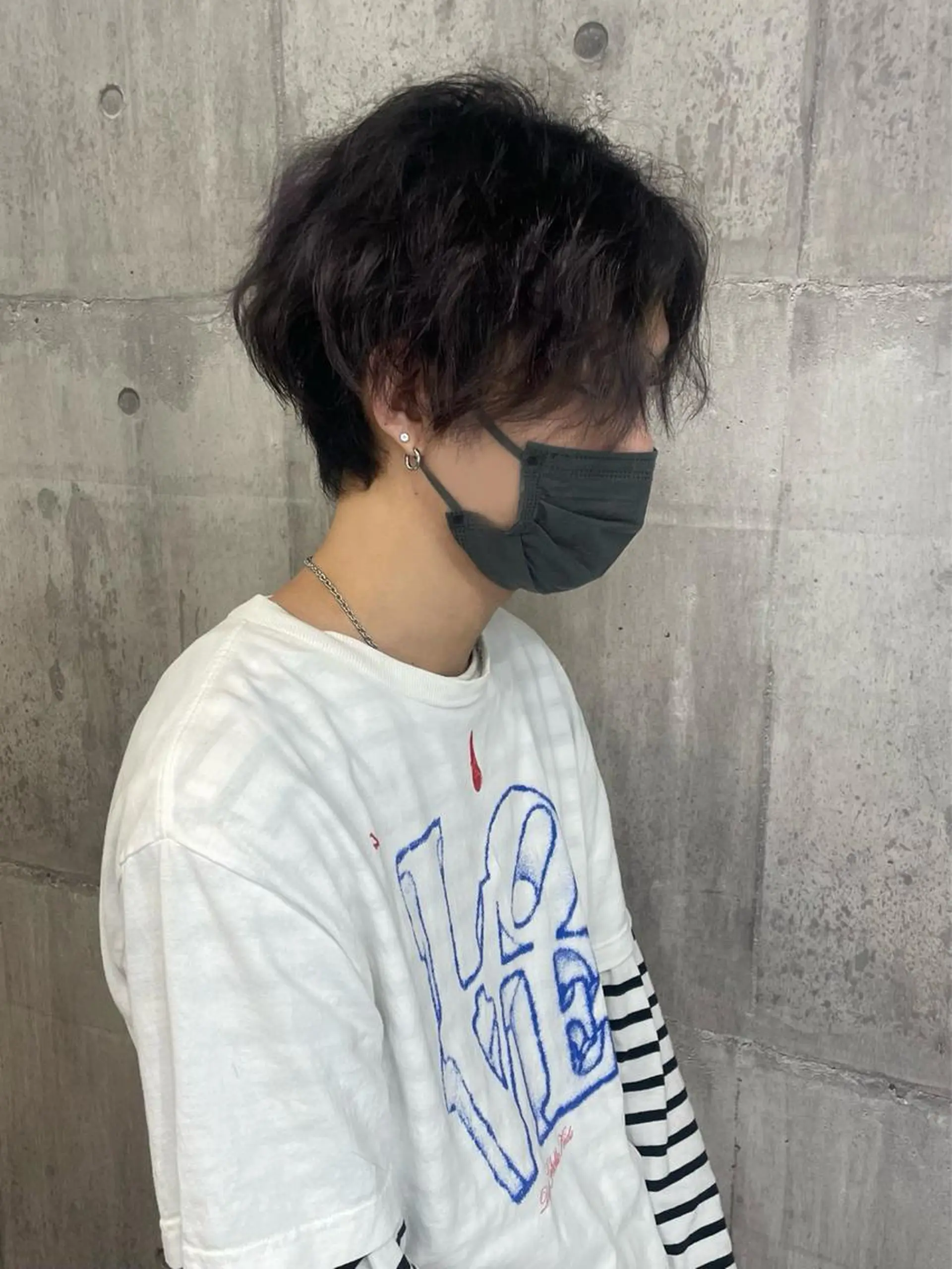 カラー メンズ ルミナホワイト 店長 もえかのヘアスタイル