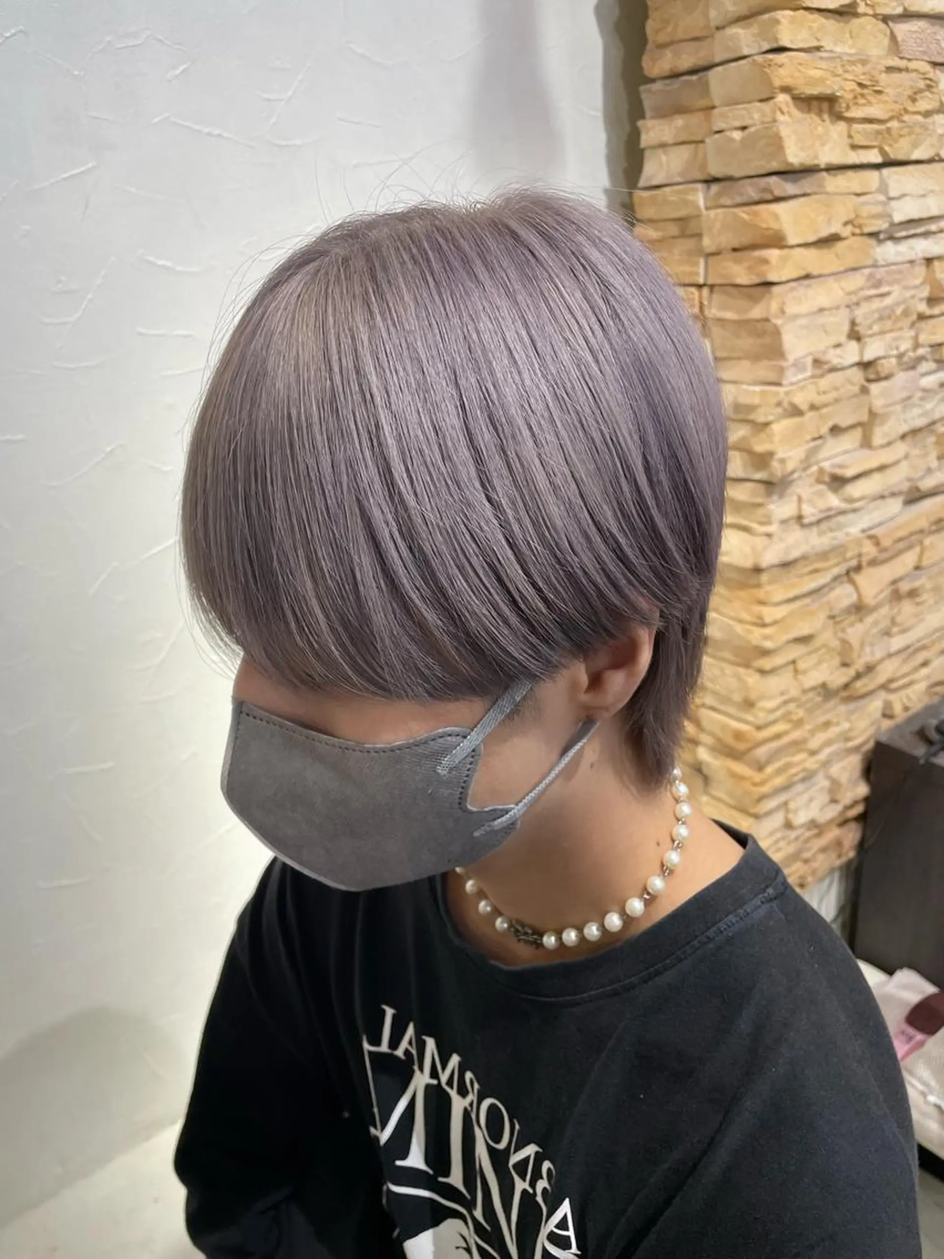 ショート メンズ パープルカラー アンククロス🖤 わかなのヘアスタイル