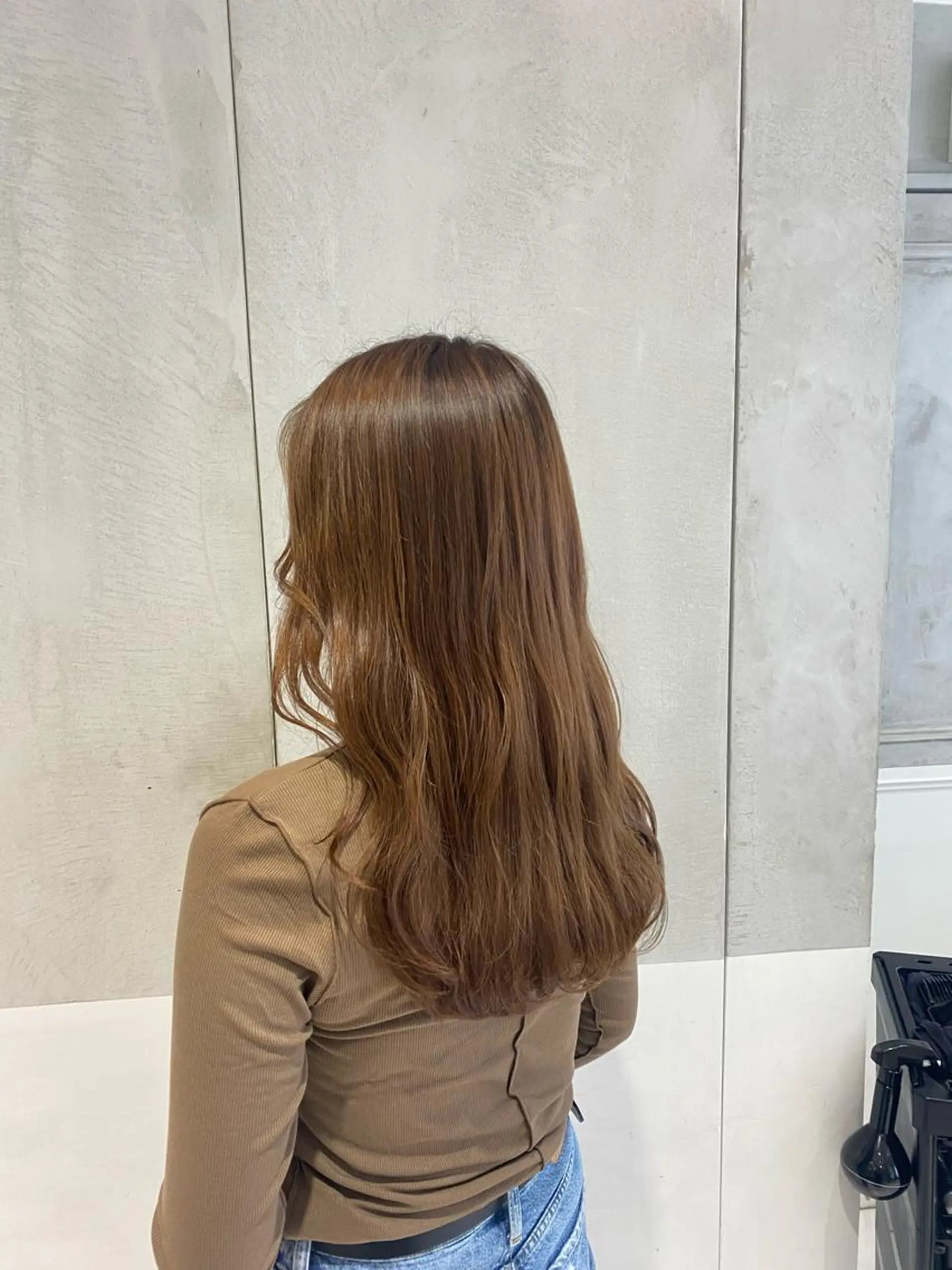 ロング カラー ベージュカラー ブリーチ ブリーチなしカラー ヘアカラー トリートメント ヘアセット ナチュラル/韓国💎 haruka 💎のヘアスタイル