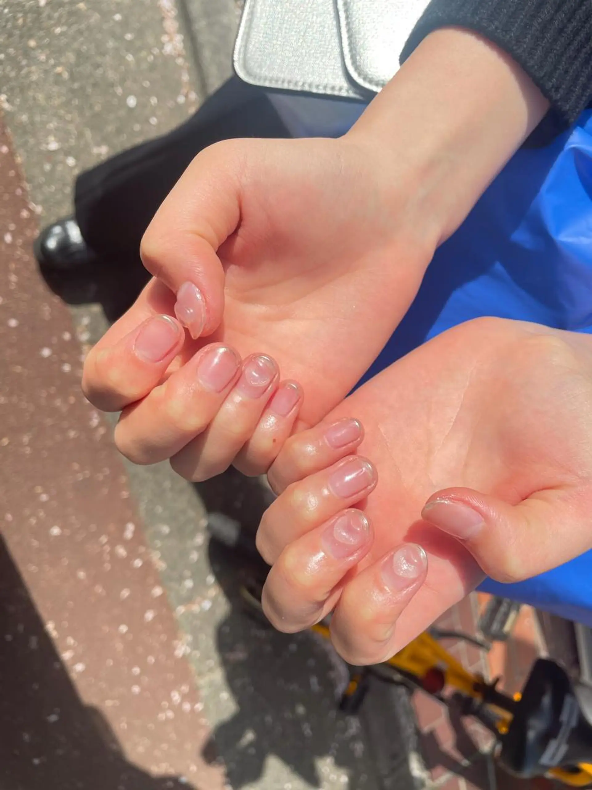 ネイル ハンドネイル ハンドケア はばすみれ🎀ﾈｲﾙ 光ﾌｪｲｼｬﾙ ﾍｱのネイルデザイン