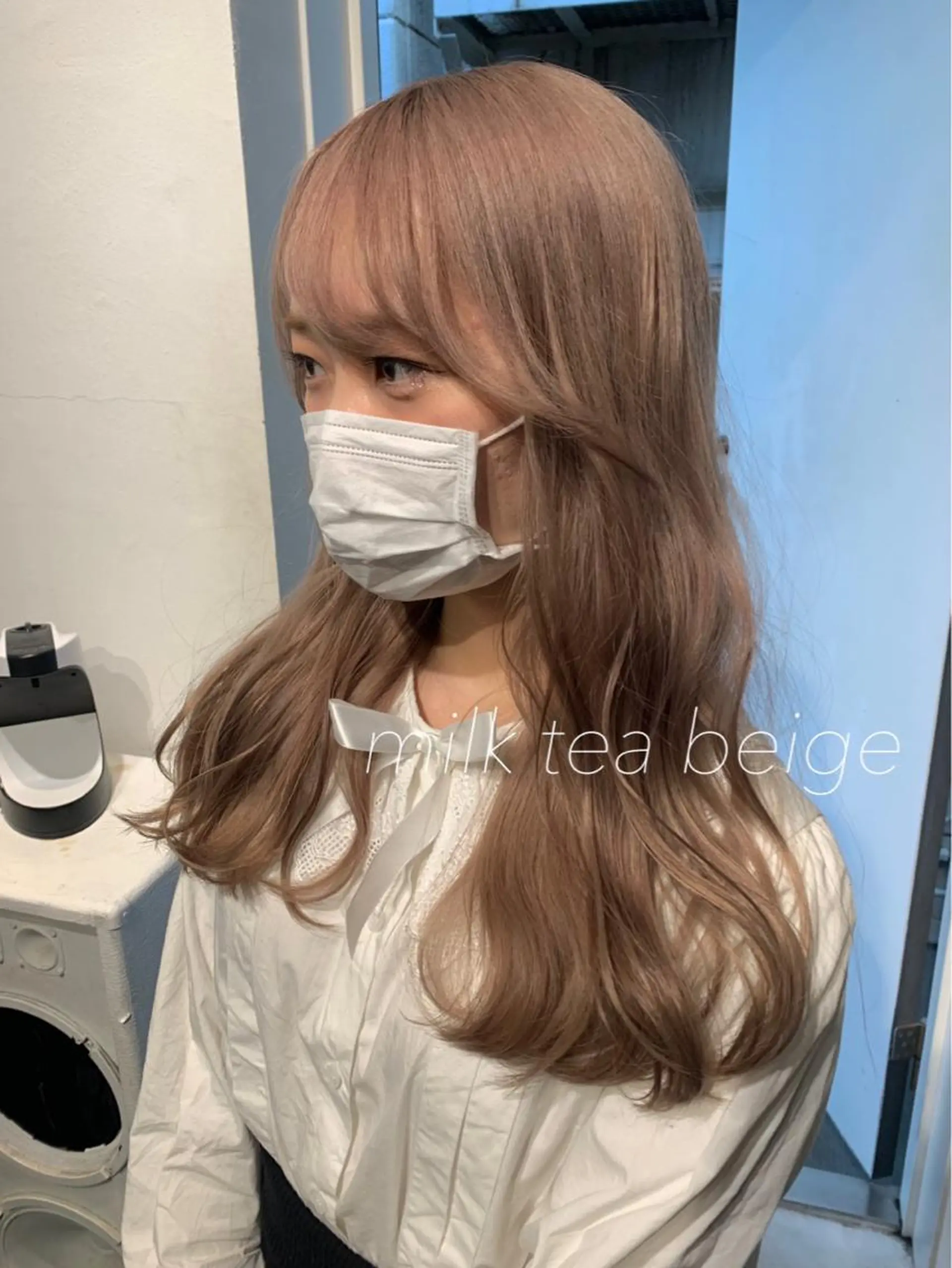 ロング カラー ベージュカラー ミルクティーベージュ ヘアカラー トリートメント レイヤーカット/艶髪 ✨💭KIRARIのヘアスタイル