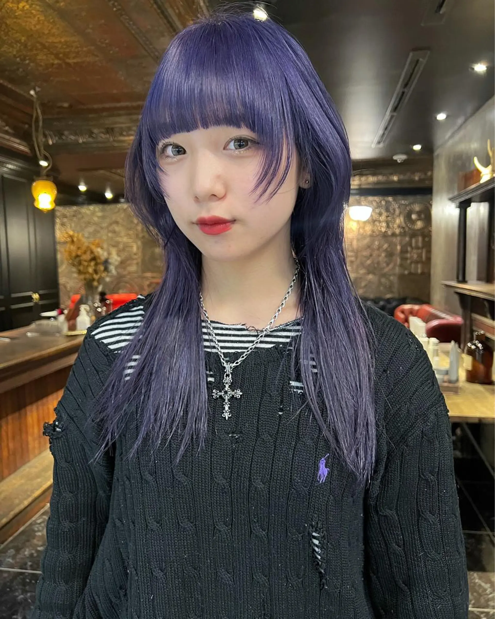 ロング カラー カット ヘアカラー haco＋所属・圧倒的デザイン力 店長🎨RENAのヘアスタイル