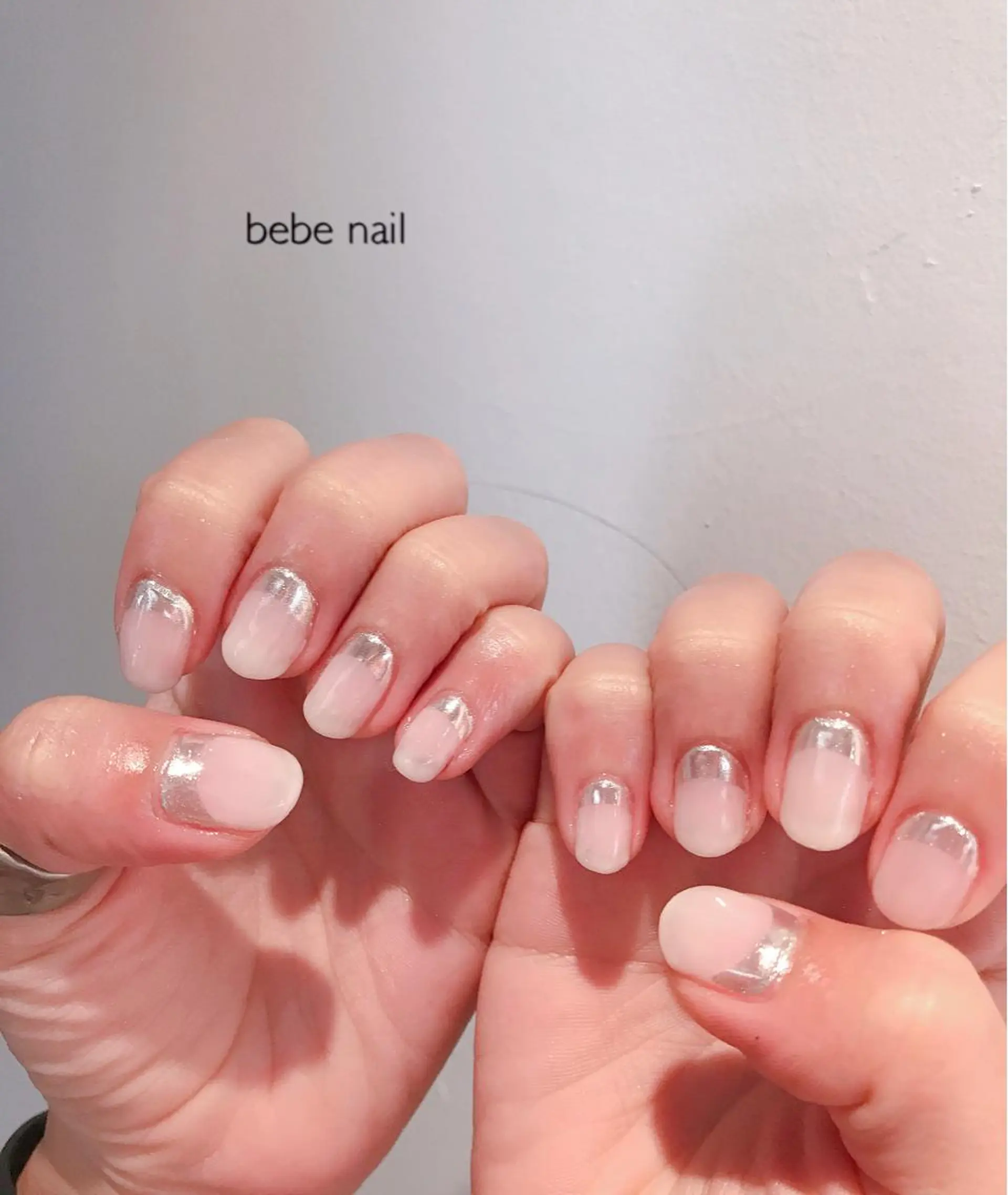 ネイル フレンチネイル ミラーネイル Ann nailのネイルデザイン